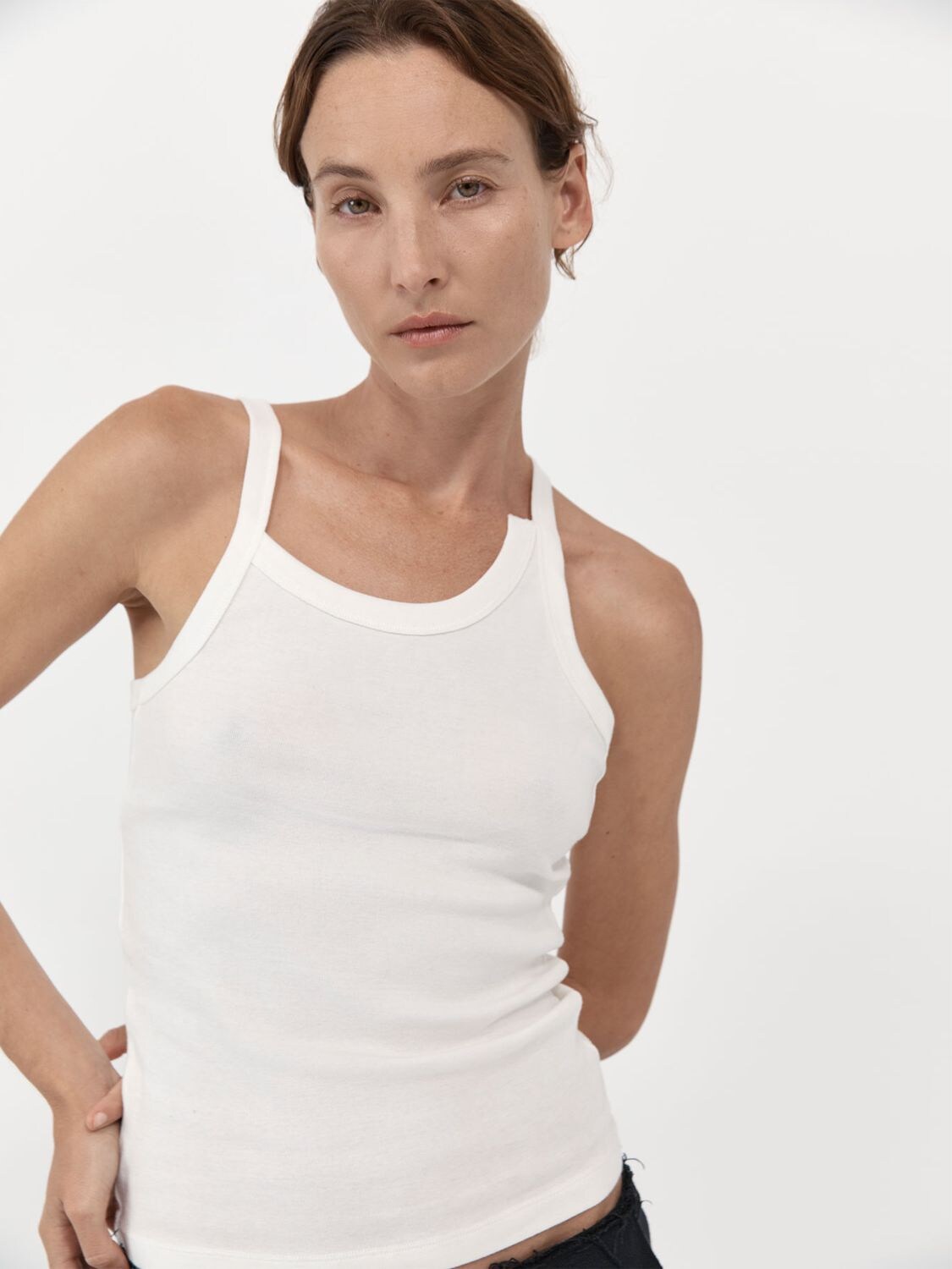 Shop St.agni Abstract Organic Cotton Tank Top In White