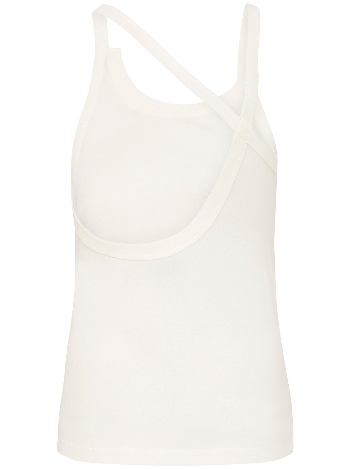 Shop St.agni Abstract Organic Cotton Tank Top In White