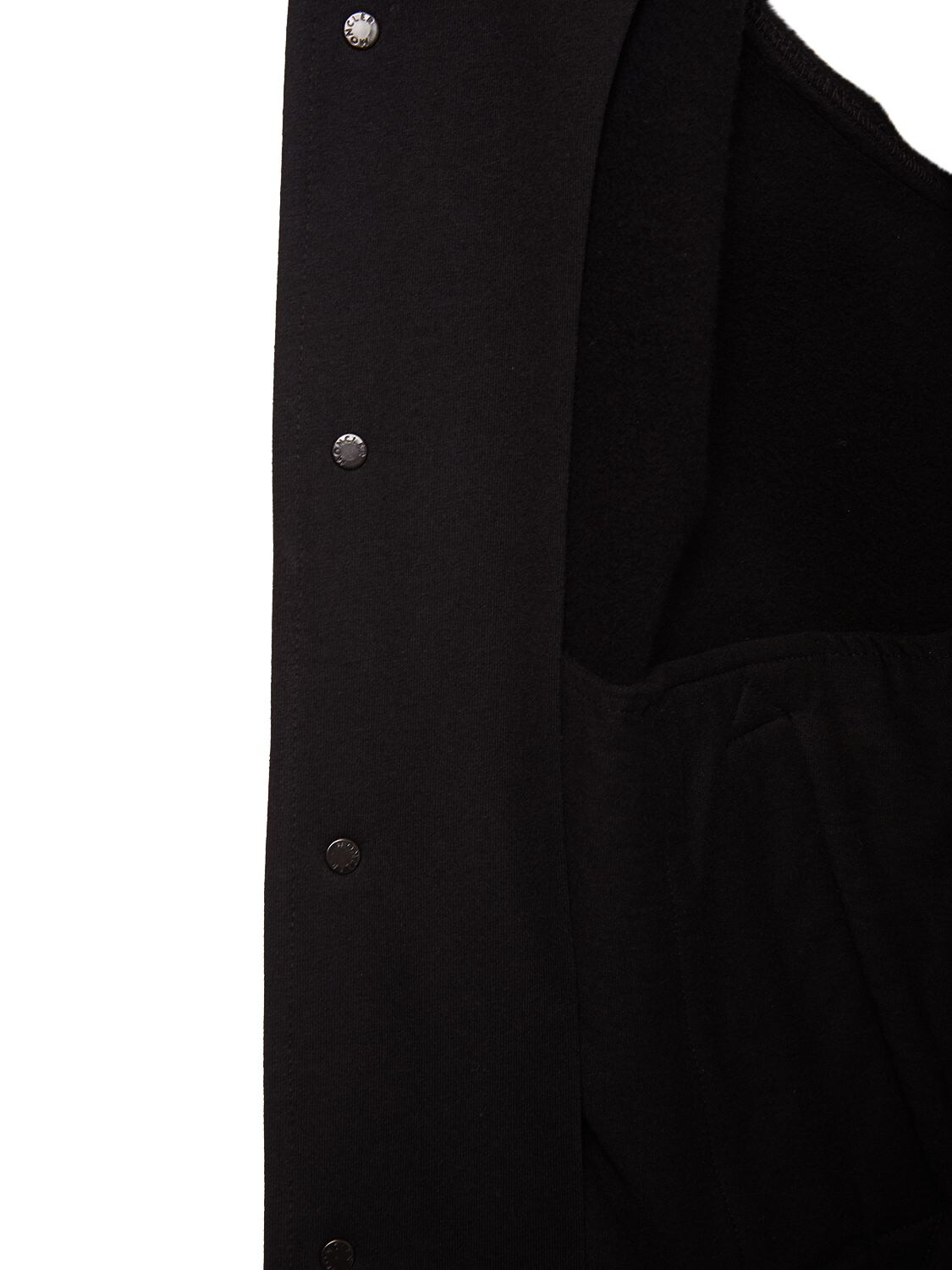 Shop Moncler Genius Moncler X Frgmt Cotton Varsity Cardigan In Black