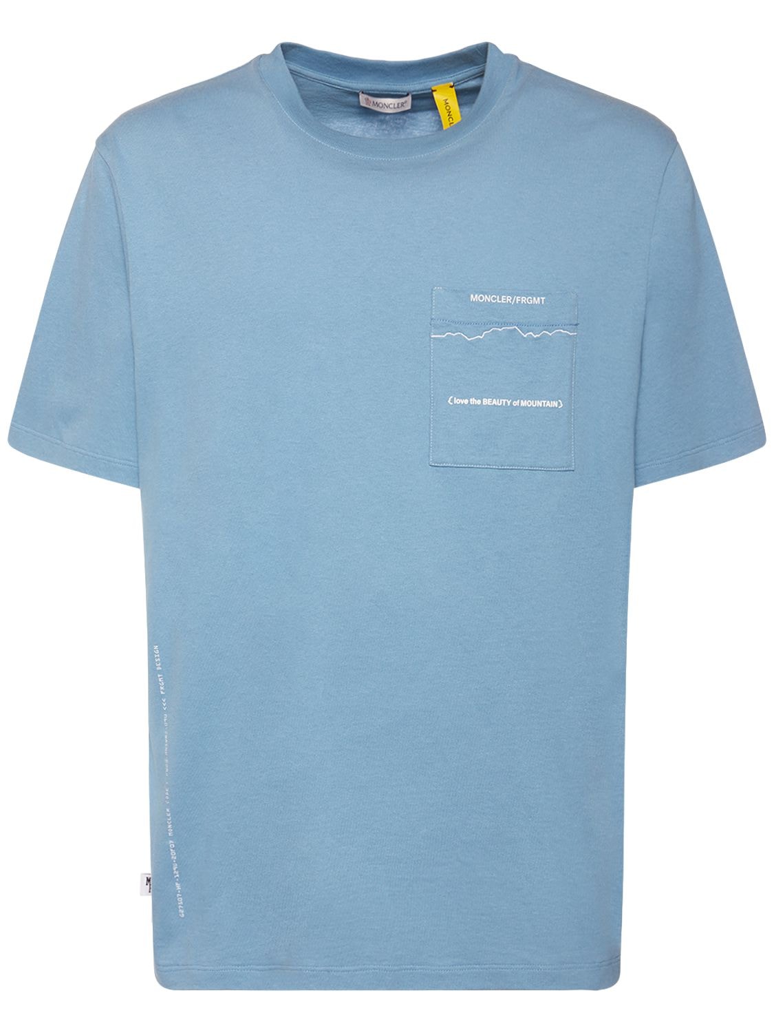 Shop Moncler Genius Moncler X Frgmt Mountain Jersey T-shirt In Light Blue