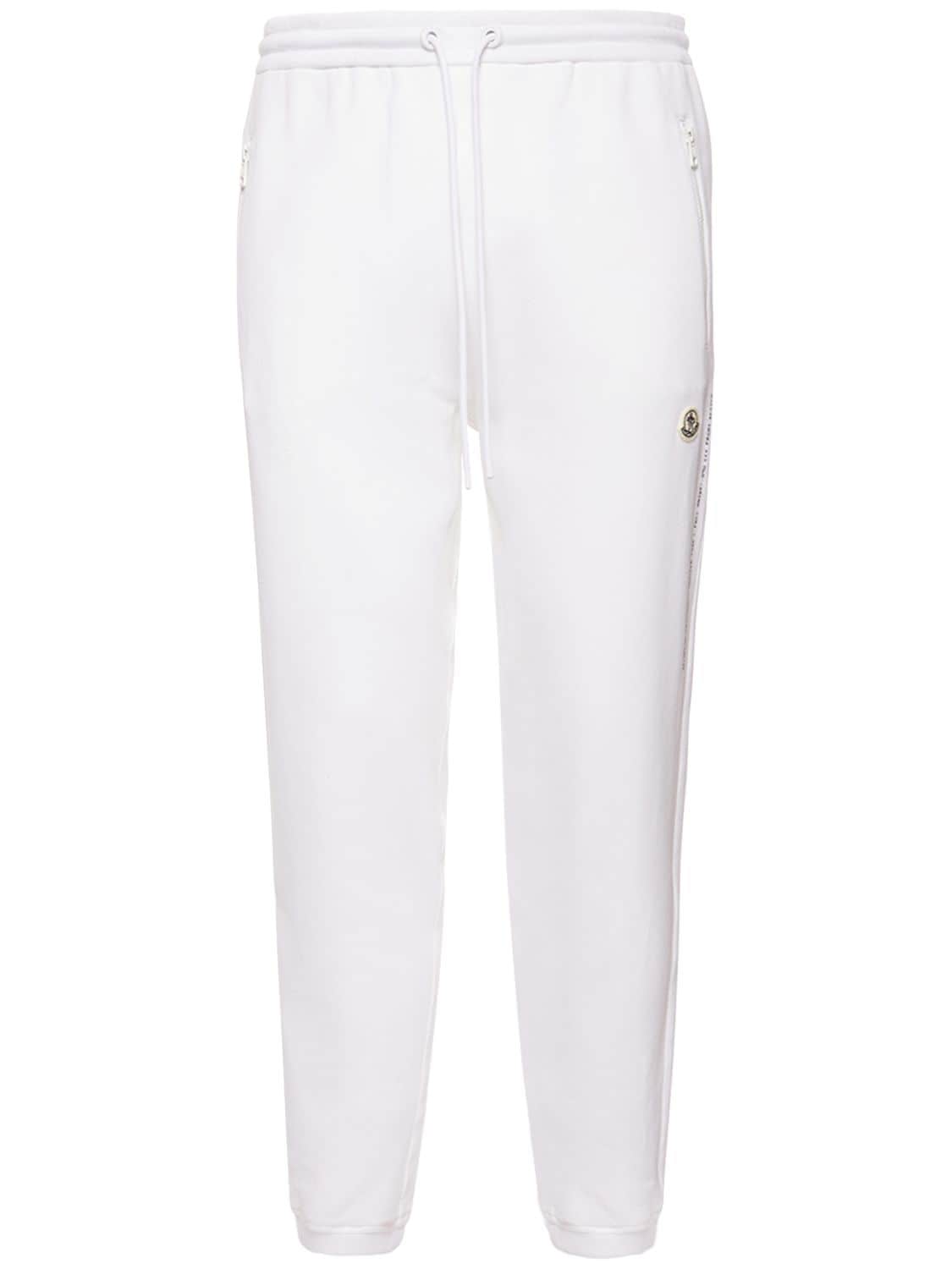 Moncler Genius Moncler X Frgmt Cotton Jersey Sweatpants In Optic White