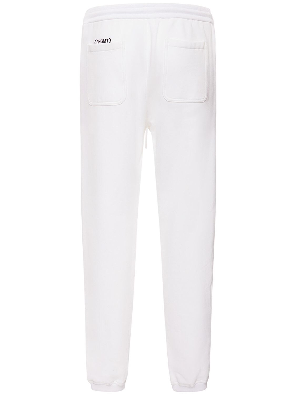 Shop Moncler Genius Moncler X Frgmt Cotton Jersey Sweatpants In Optic White
