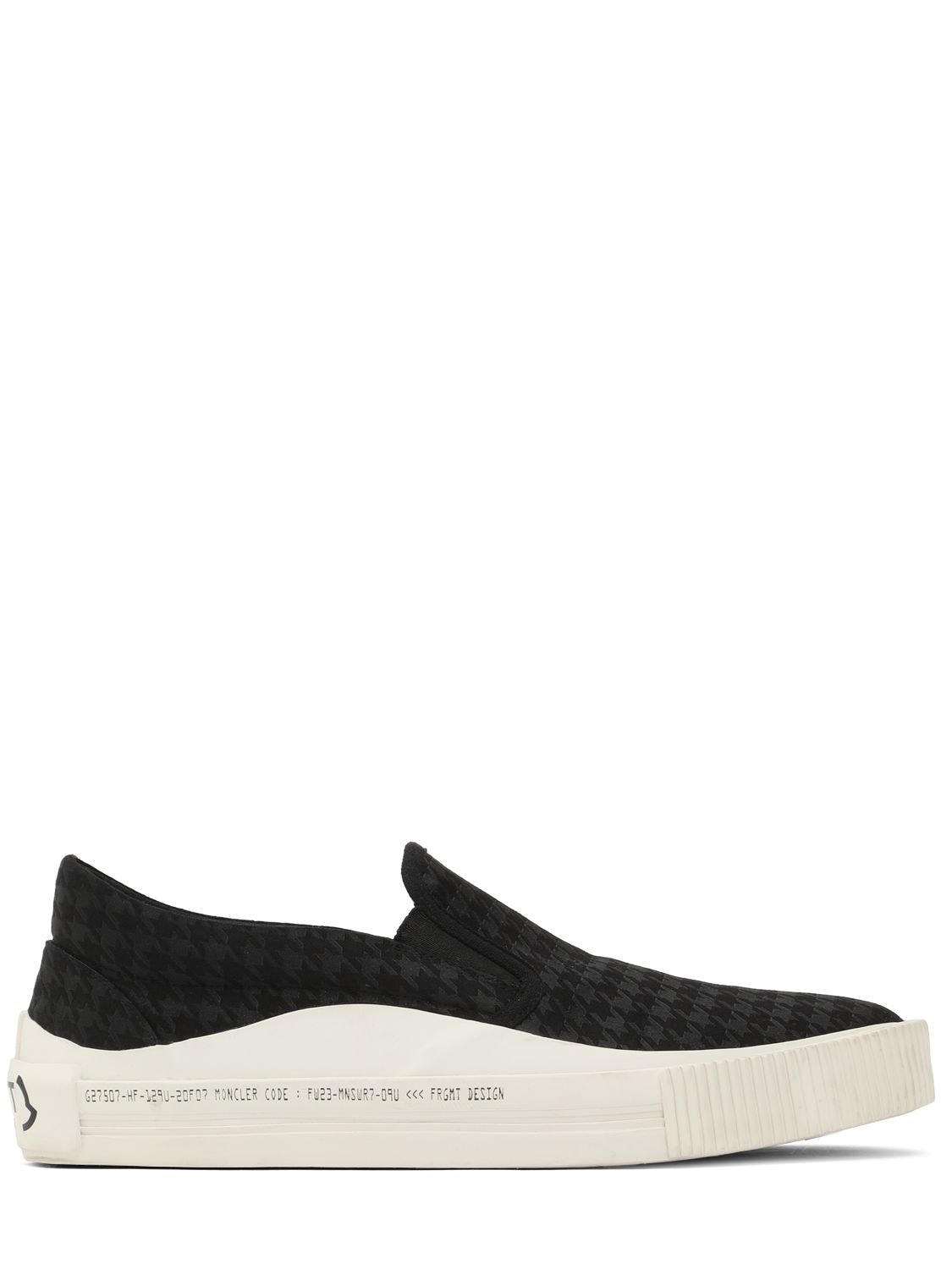 Shop Moncler Genius Moncler X Frgmt Vulcan Slip-on Sneakers In Black
