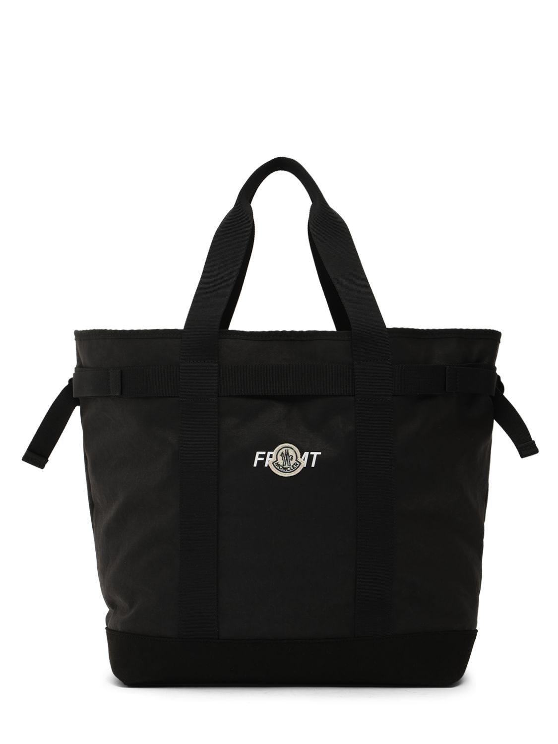 Shop Moncler Genius Moncler X Frgmt Cotton Tote Bag In Black