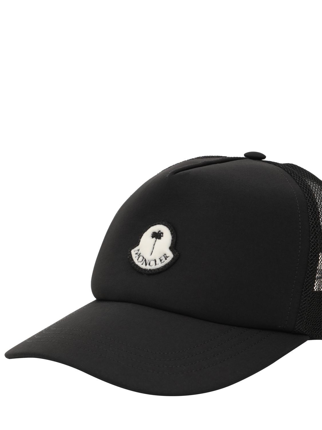 Shop Moncler Genius Moncler X Palm Angels Nylon Baseball Cap In Black