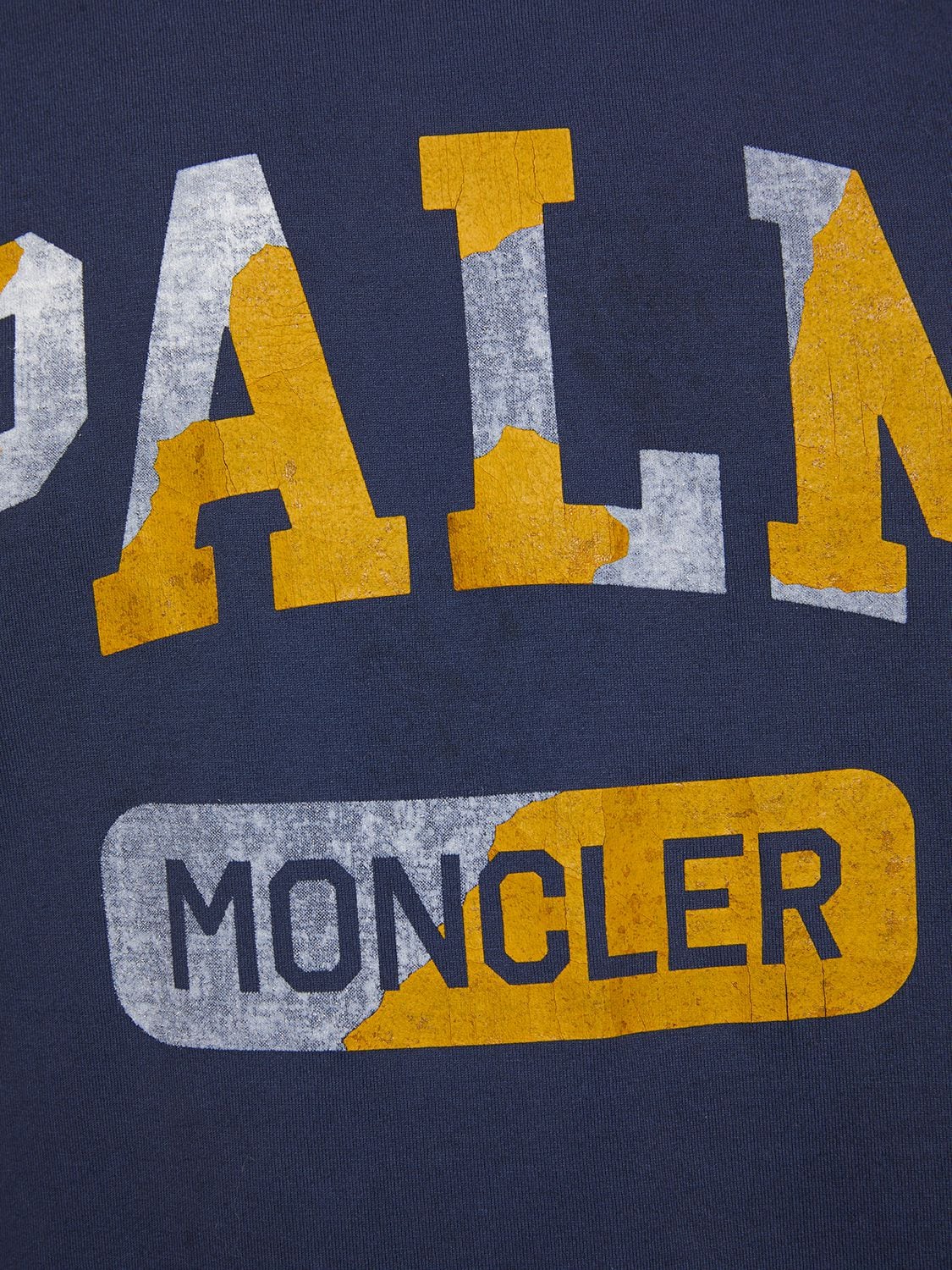 Shop Moncler Genius Moncler X Palm Angels Cotton T-shirt In Blue