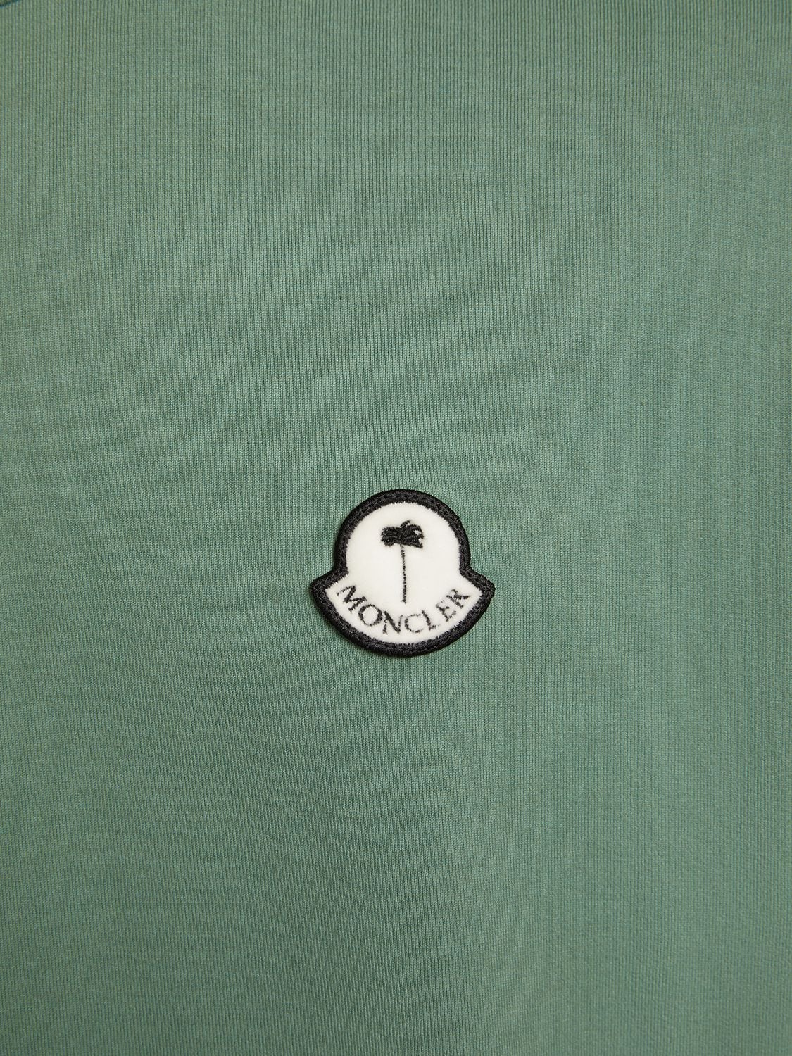 Shop Moncler Genius Moncler X Palm Angels Cotton T-shirt In Green