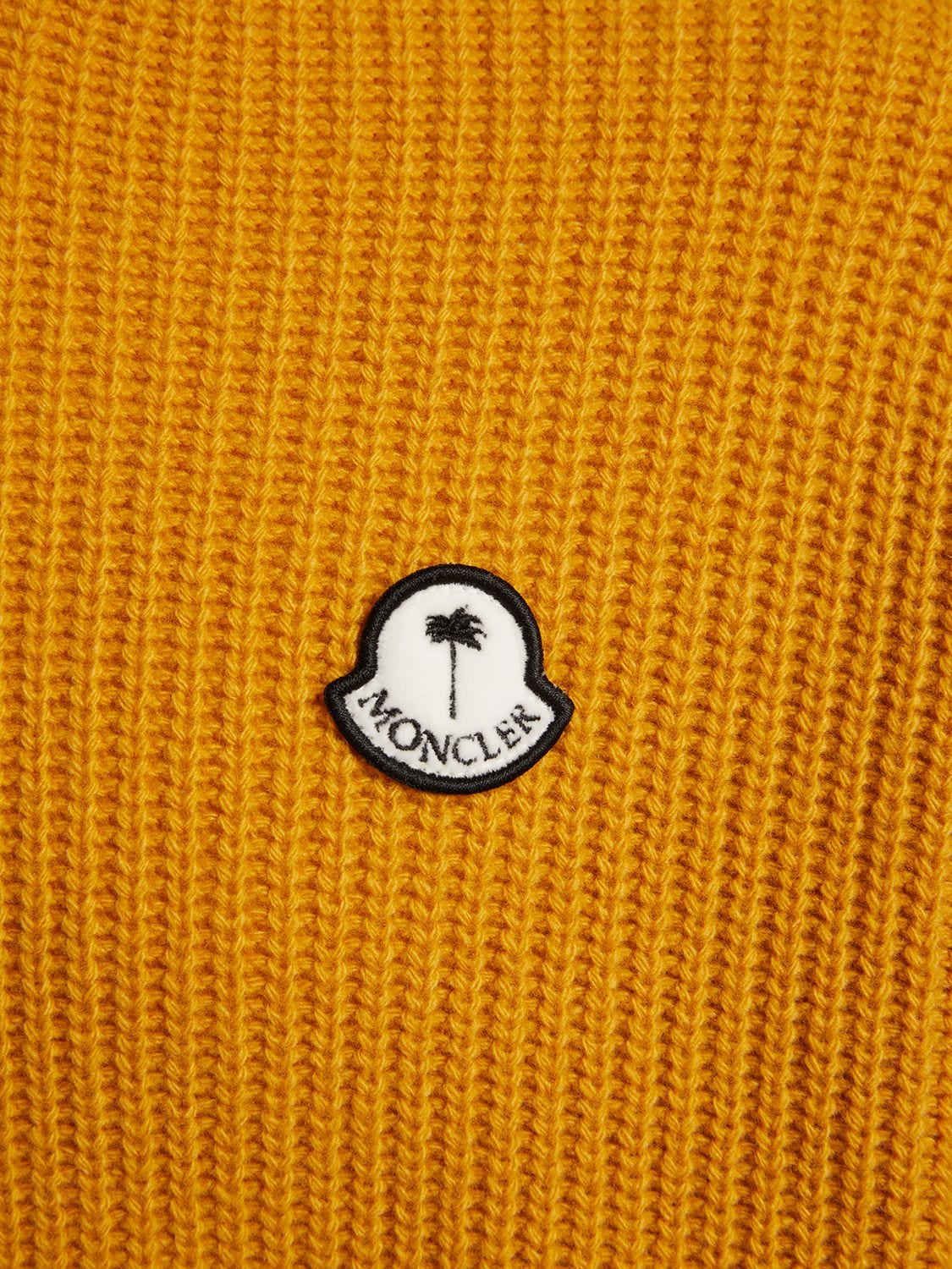 Shop Moncler Genius Moncler X Palm Angels Wool Sweater In Yellow