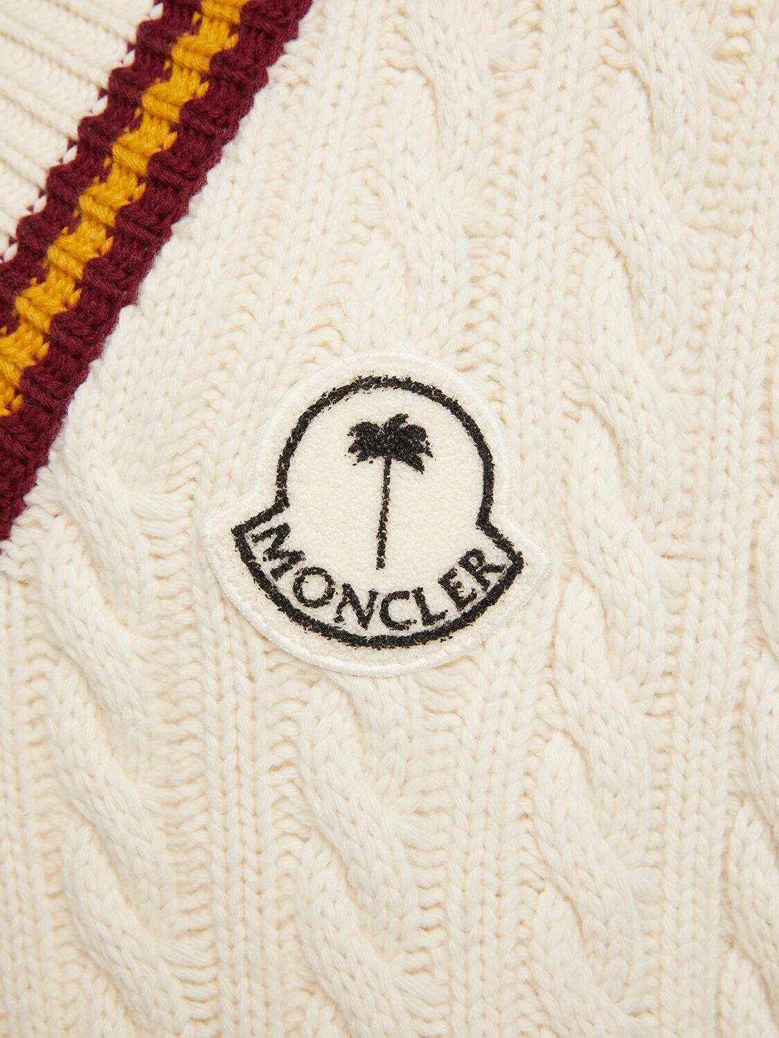 Shop Moncler Genius Moncler X Palm Angels Wool Cardigan In White