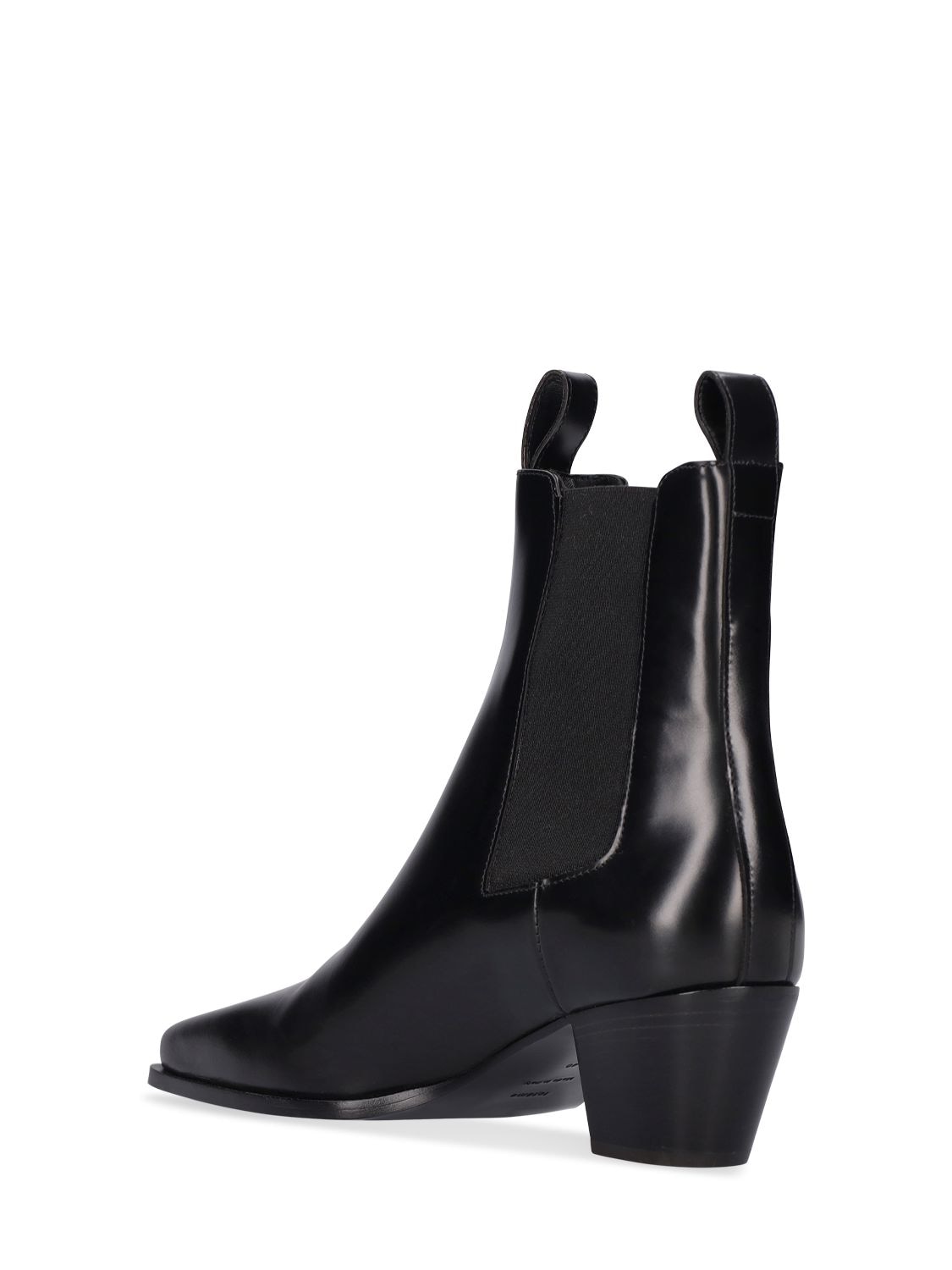 Shop Totême 50mm The City Leather Ankle Boots In Black