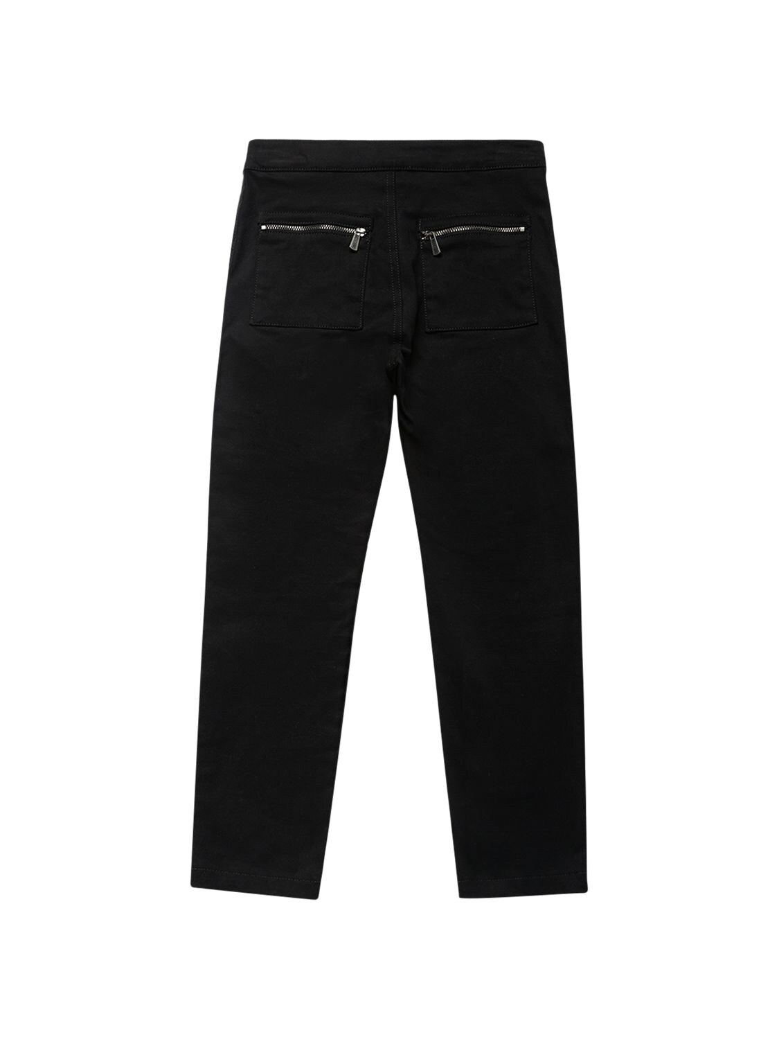 Shop Moschino Logo Print Cotton Cargo Pants In Black