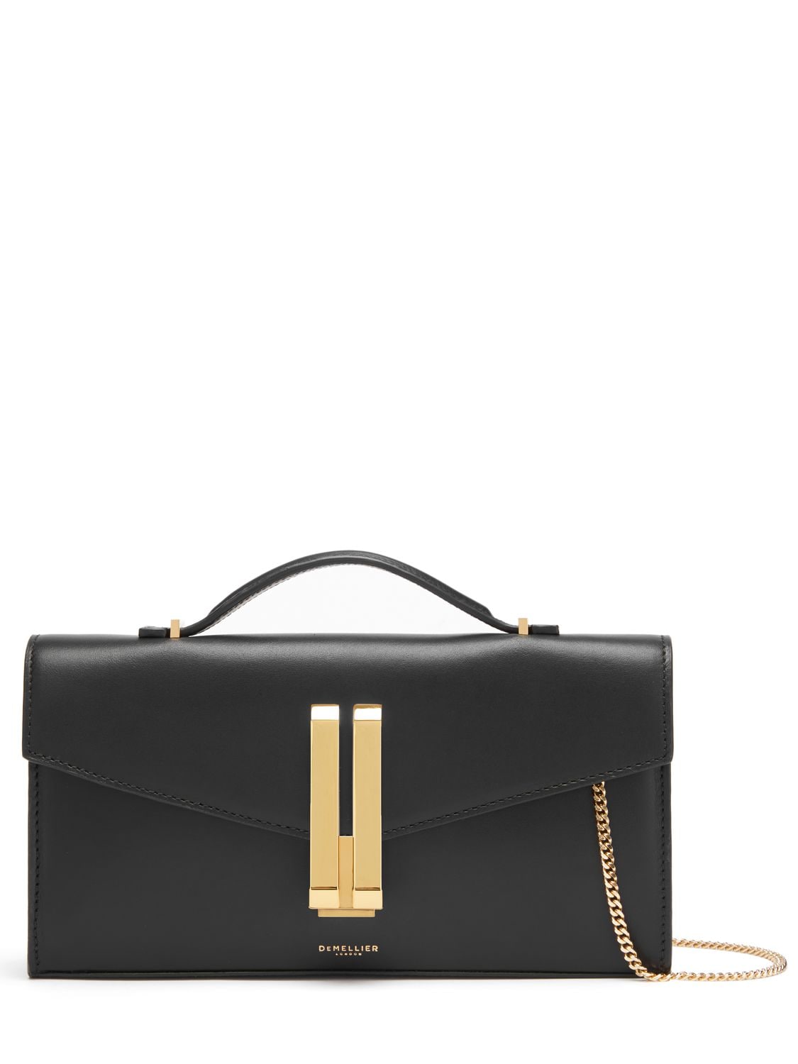 Demellier Vancouver Smooth Leather Clutch In Black