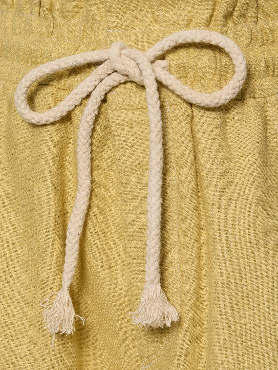 Shop Marant Etoile Talapiz Fringed Silk Shorts In Yellow