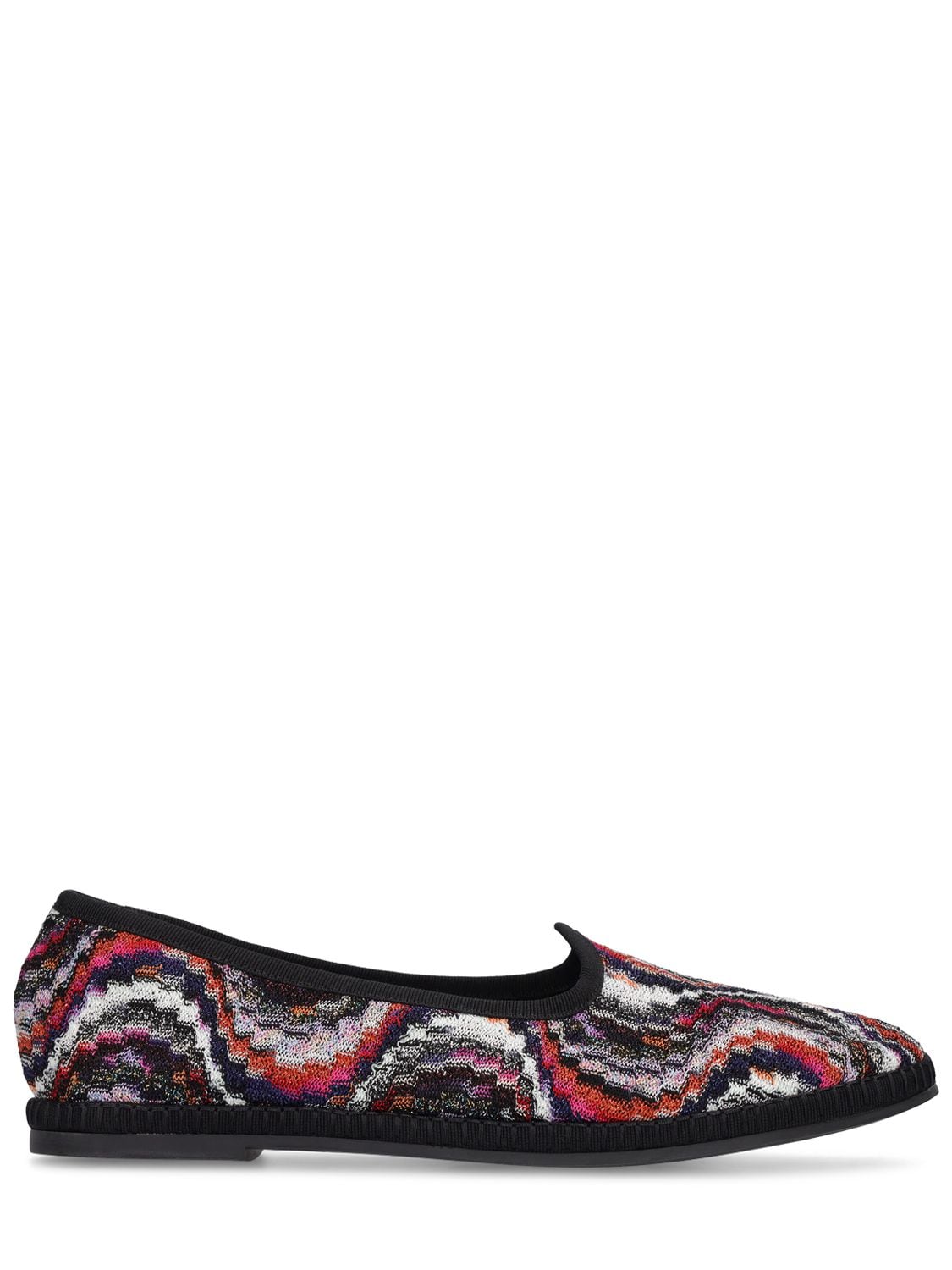 Missoni 10mm Raschel Lurex Flat Shoes In Multicolor