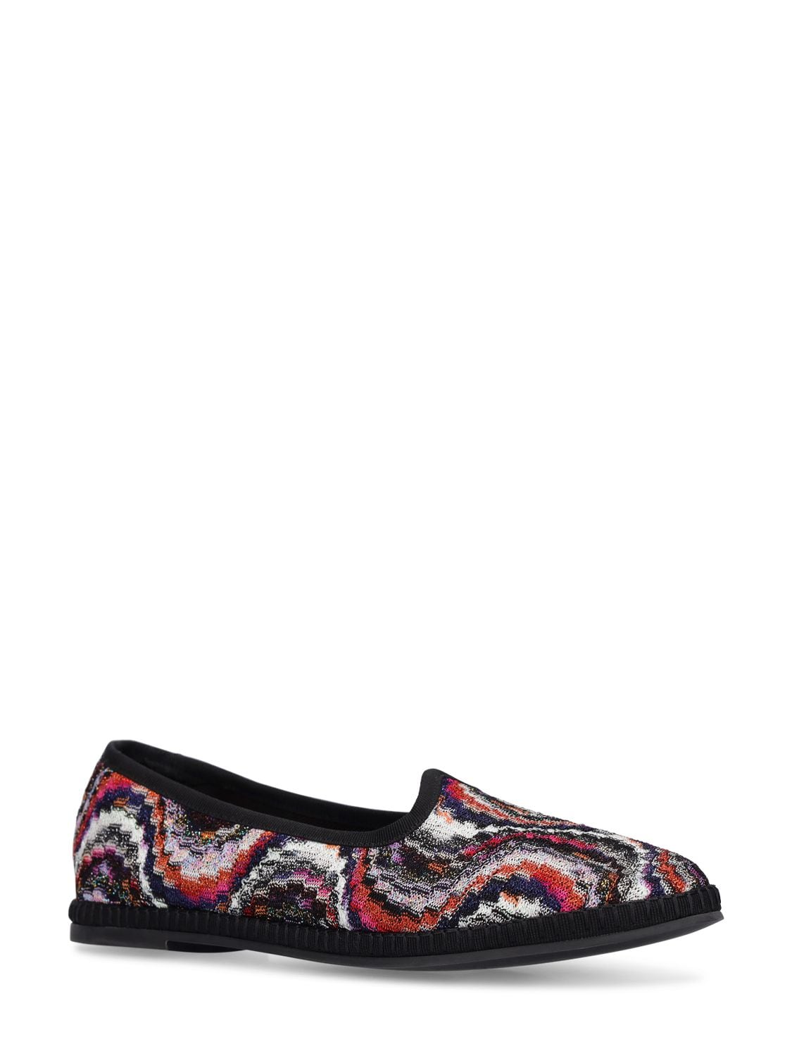 Shop Missoni 10mm Raschel Lurex Flat Shoes In Multicolor