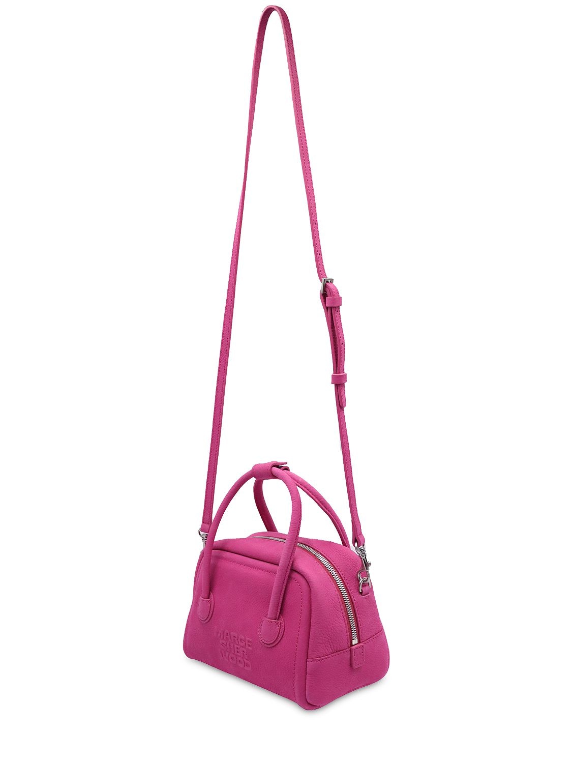 Marge Sherwood logo-embossed leather tote bag, Pink