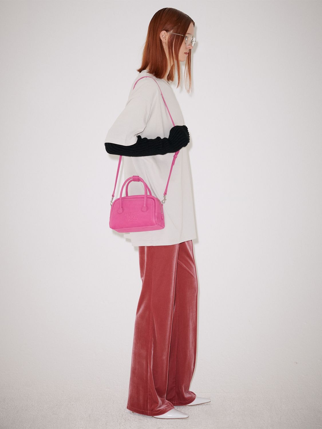 Marge Sherwood logo-embossed Leather Tote Bag - Pink