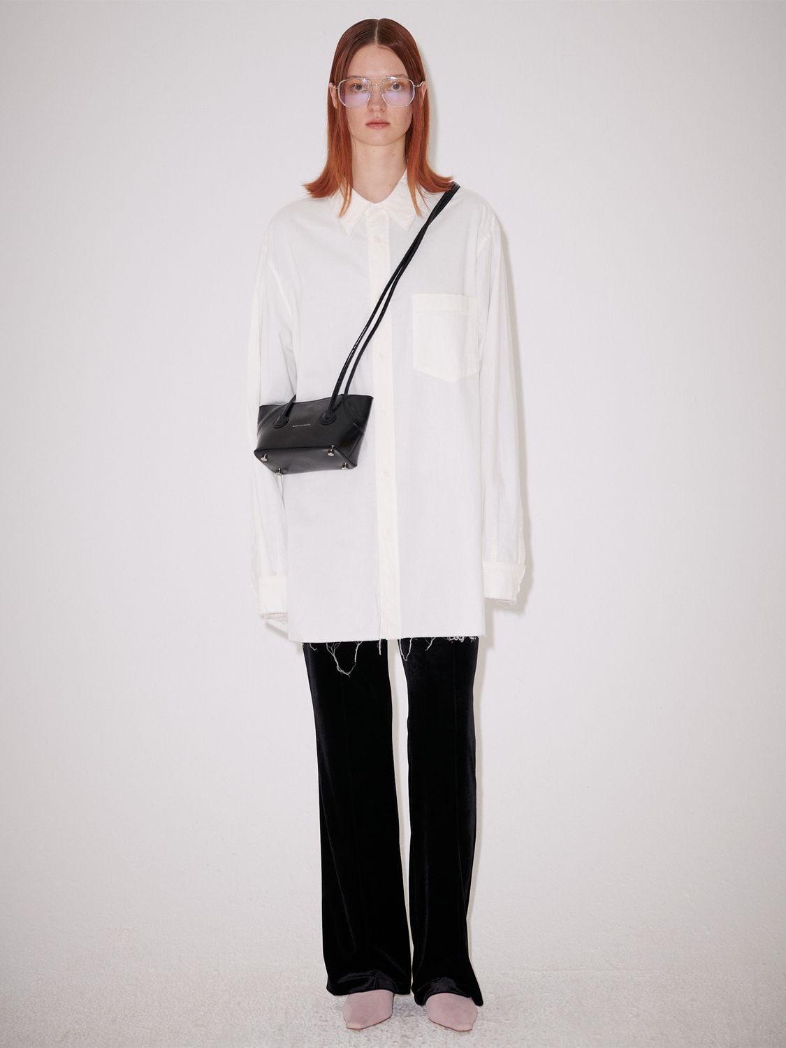 Shop Marge Sherwood Mini Boat Shopper Shoulder Bag In Black Crinkle