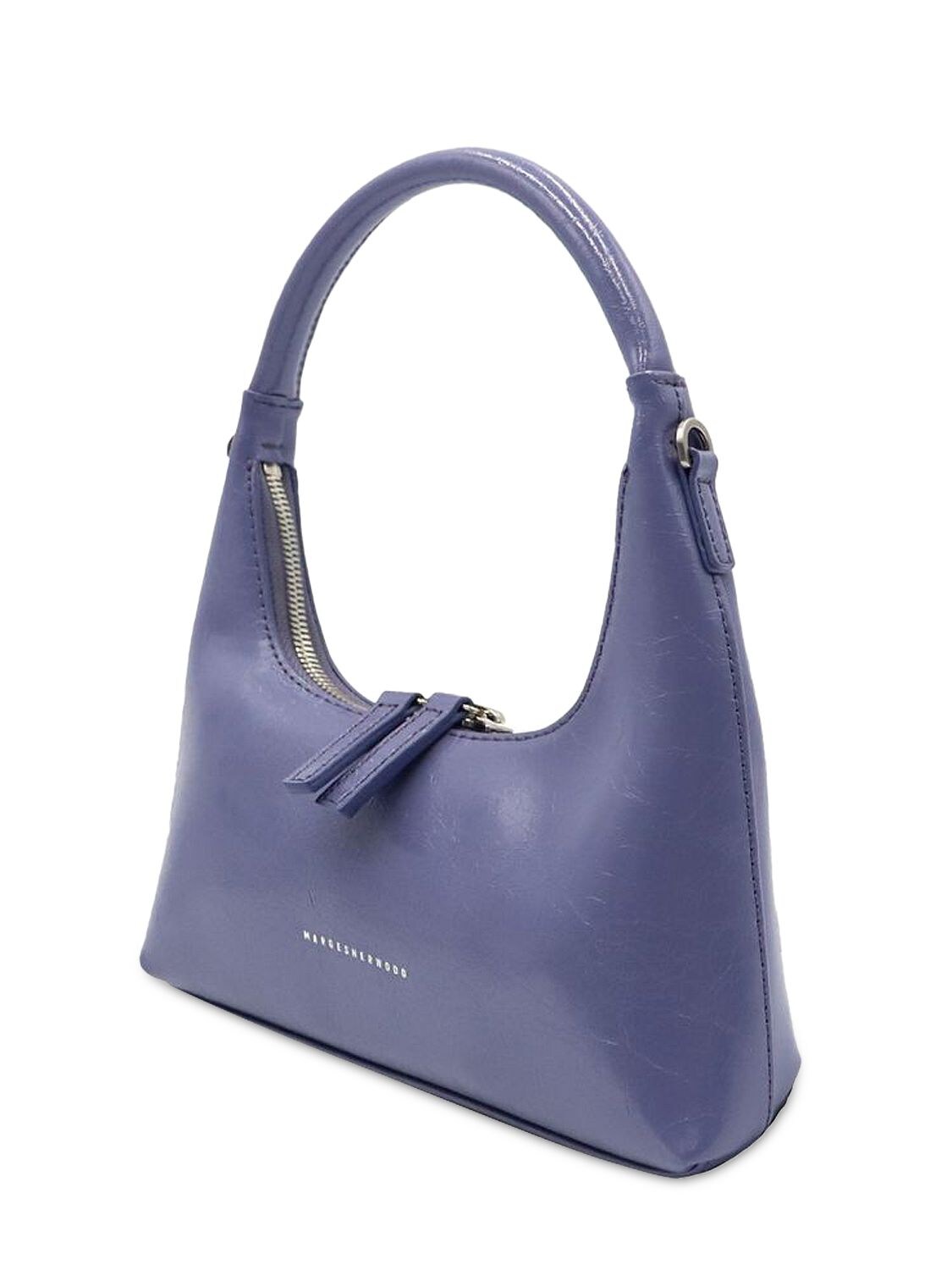 Marge Sherwood Off-white Crinkled Leather Bag In Purple