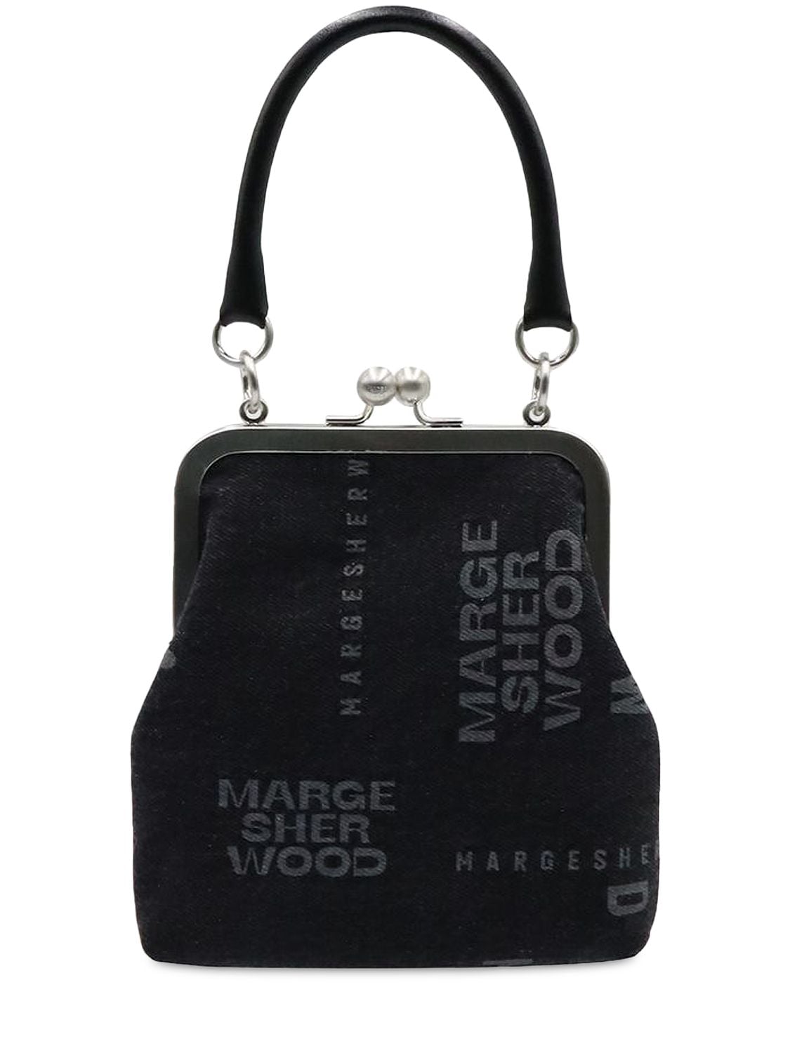 Marge Sherwood Bolita Frame Denim Bag In Black