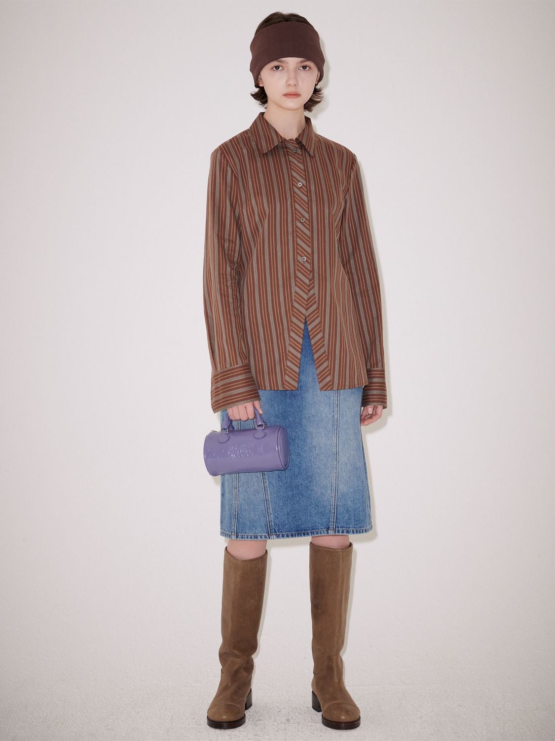 Shop Marge Sherwood Log Crinkled Leather Top Handle Bag In Purple Heather