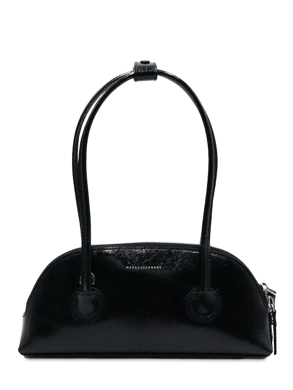 Marge Sherwood Bessette Leather Shoulder Bag In Black