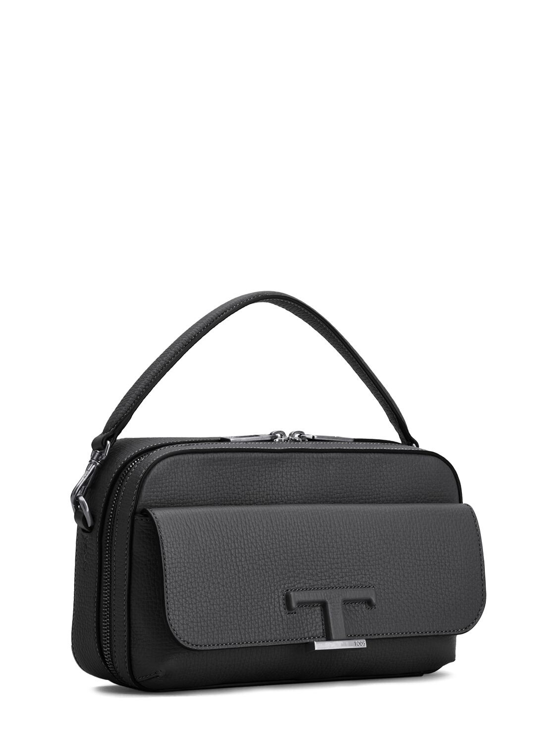 Shop Tod's Leather Belt Bag In Black