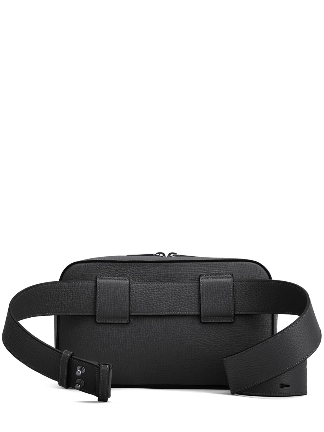 Shop Tod's Leather Belt Bag In Black