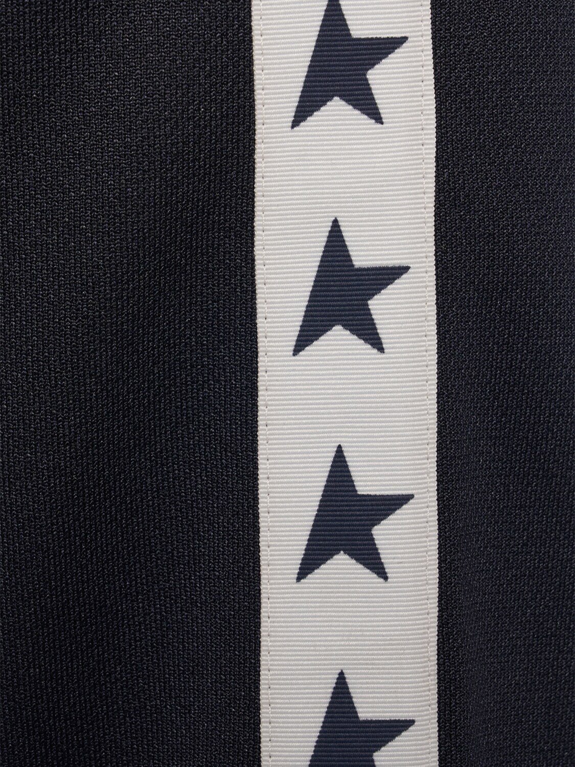 Shop Golden Goose Star Zipped Technical Jersey Jacket In Dark Blue
