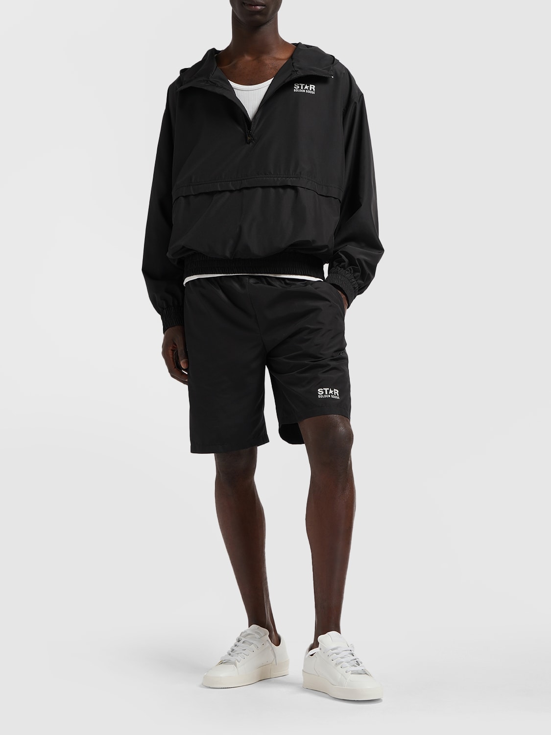 Shop Golden Goose Star Technical Fabric Anorak In Black