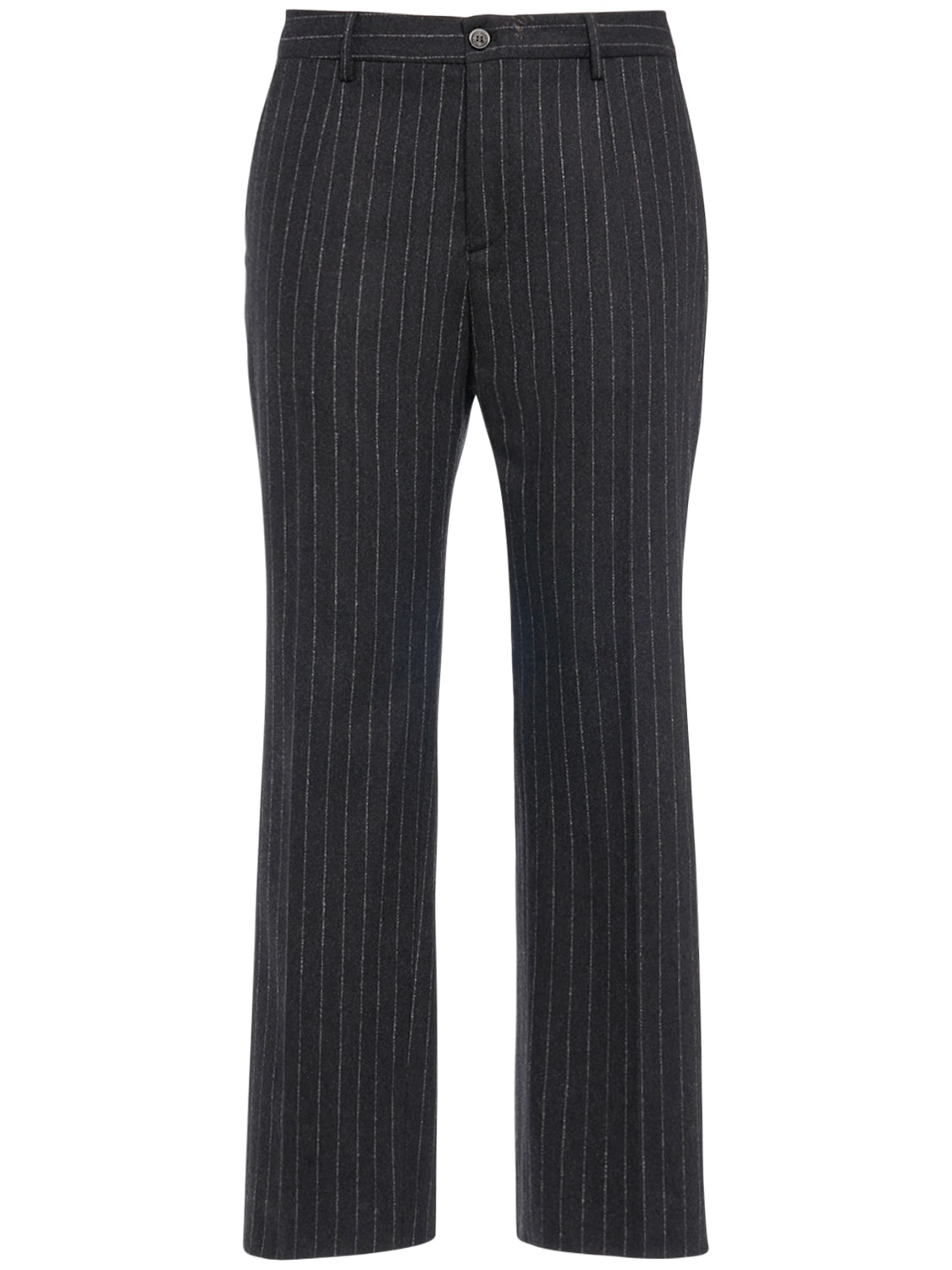 Golden Goose Journey Wool Blend Straight Pants In Dark Grey