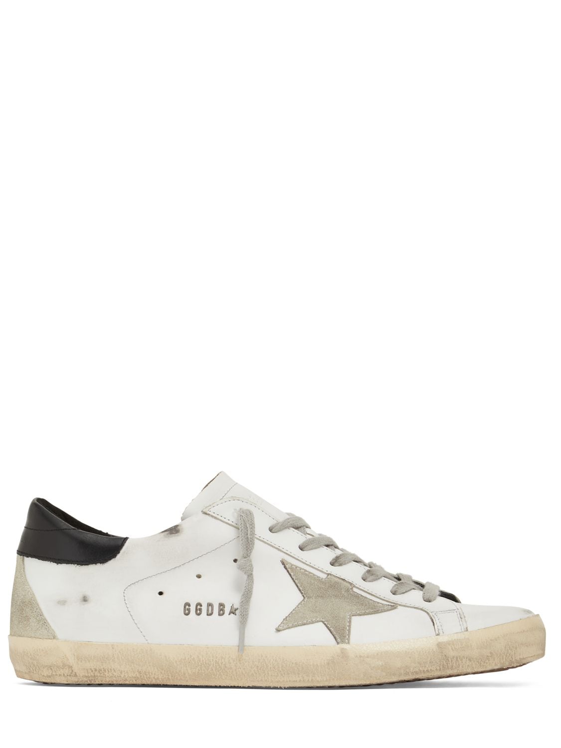 Golden Goose 20mm Super-star Suede & Leather Sneakers In Weiss