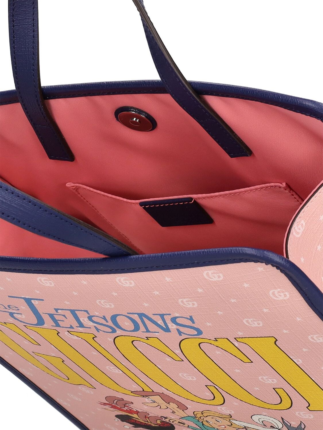 GUCCI: The Jetson's bag in coated cotton with all-over print - Pink