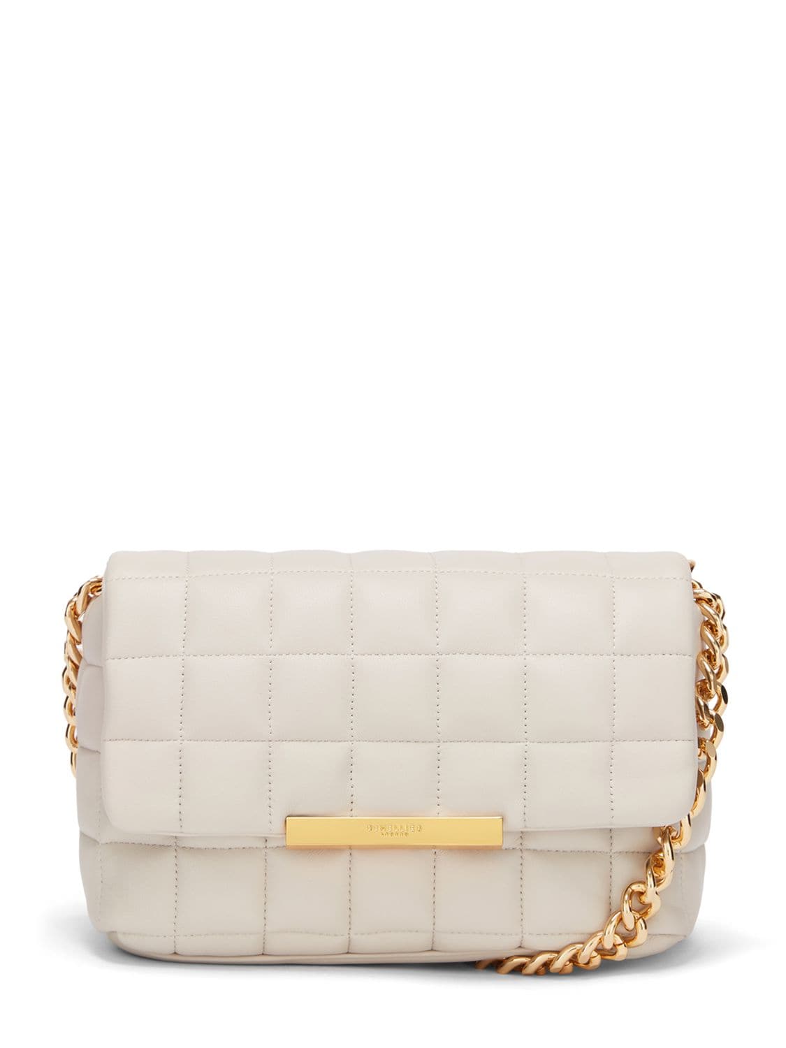 Demellier Phoenix Smooth Leather Shoulder Bag In Off White