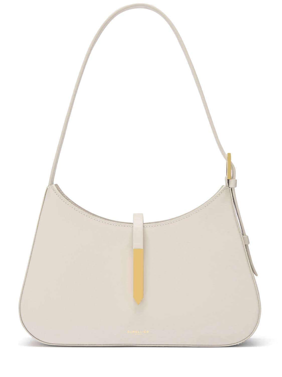 Demellier Tokyo Smooth Leather Shoulder Bag In Off White