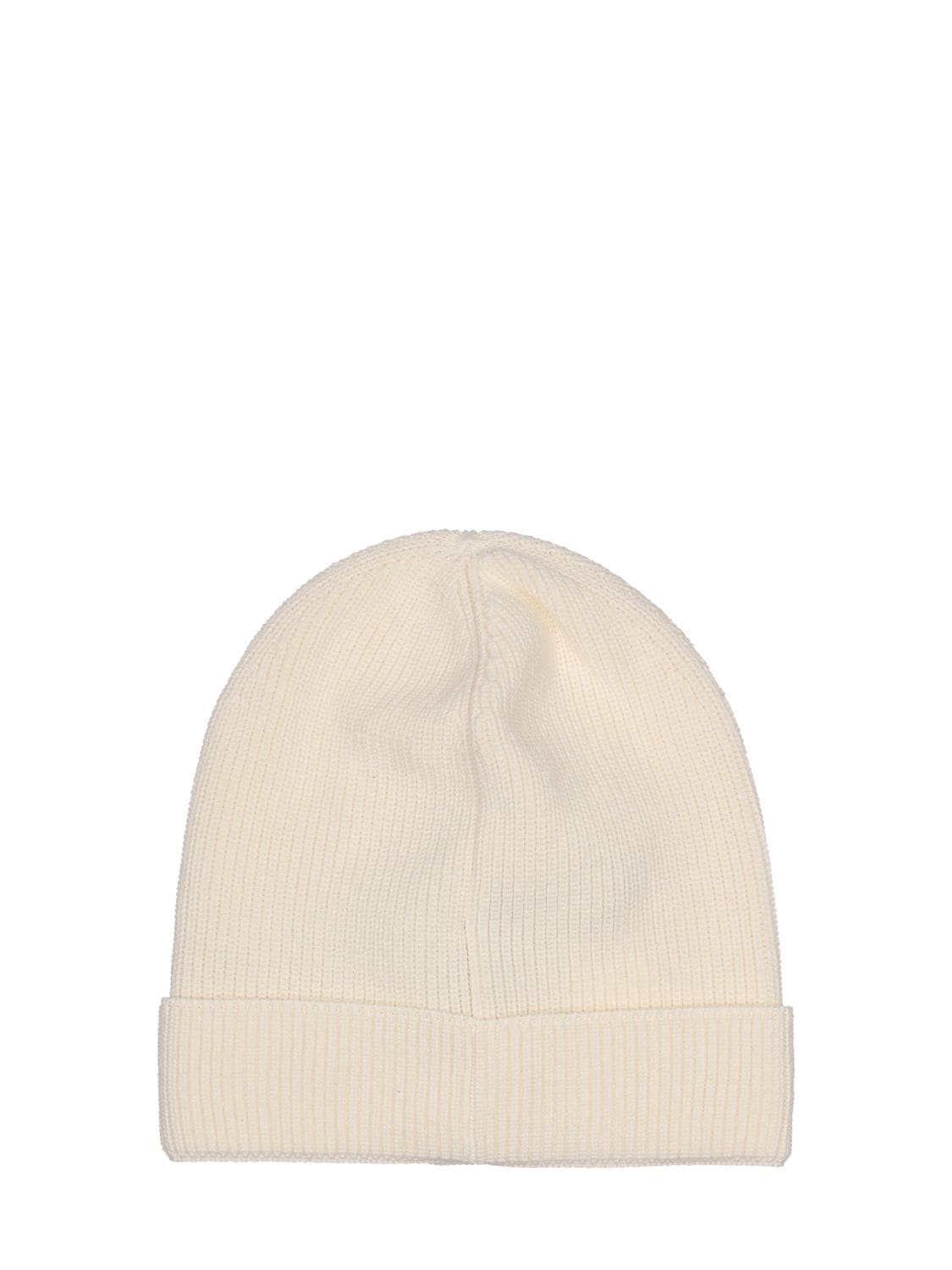 Shop Moncler Cotton Yarn Beanie In Natural