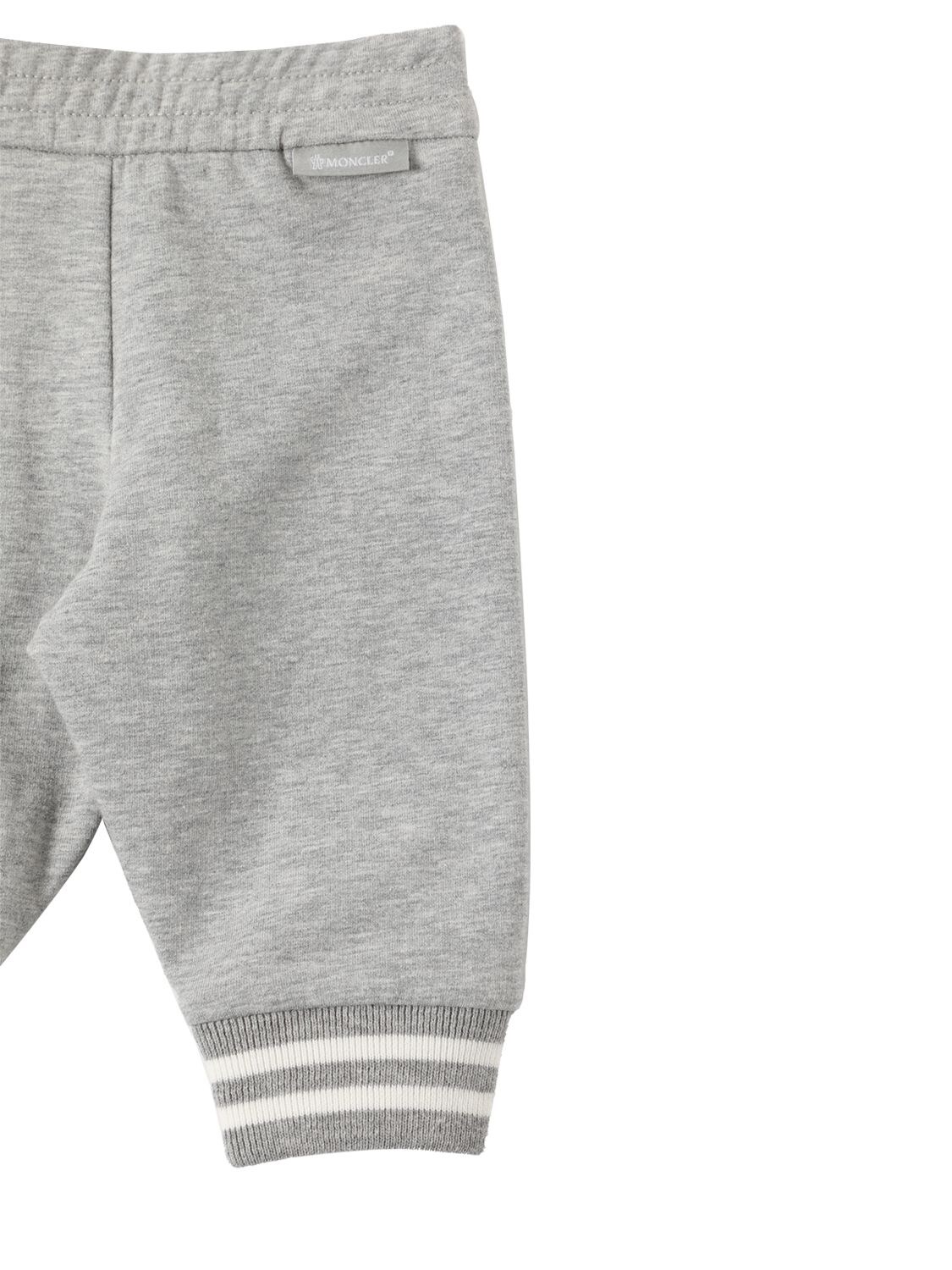 Shop Moncler Stretch Cotton Hoodie & Sweatpants In Grey