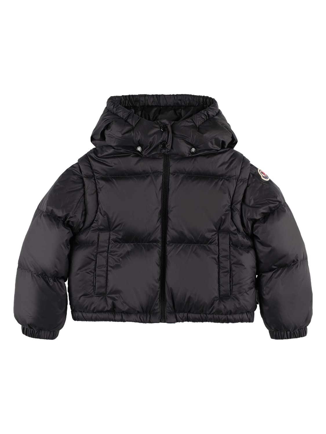 Moncler Kids' Vanya Matt Nylon Down Jacket In Black