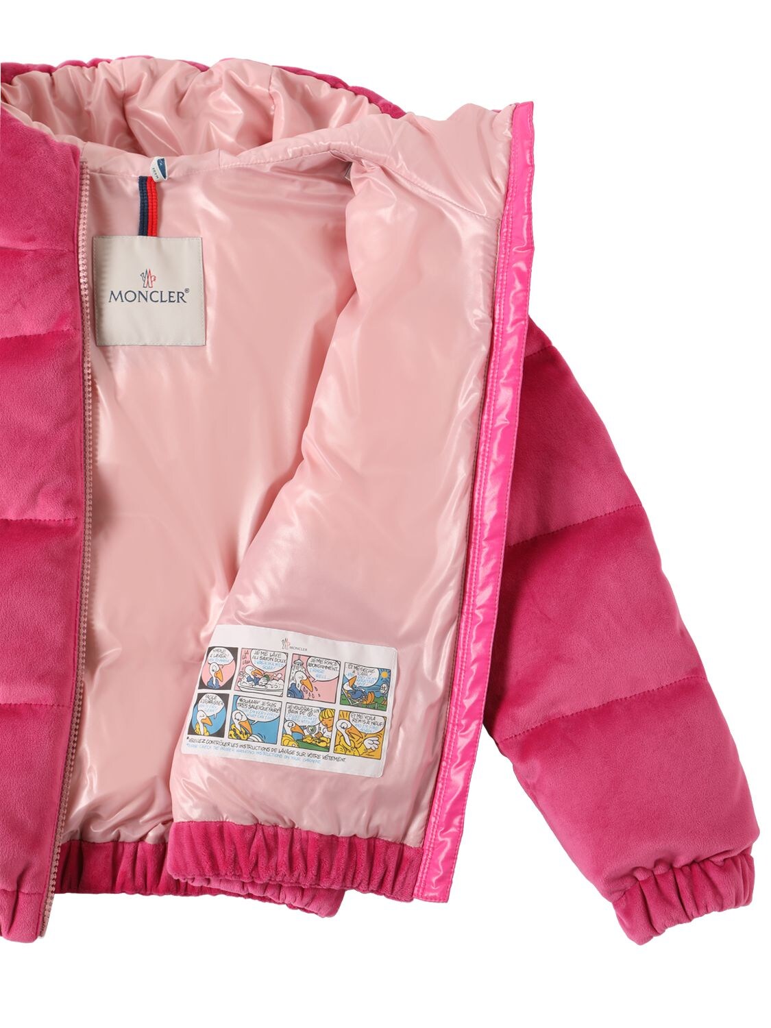 Shop Moncler Daos Nylon Chenille Down Jacket In Bright Pink