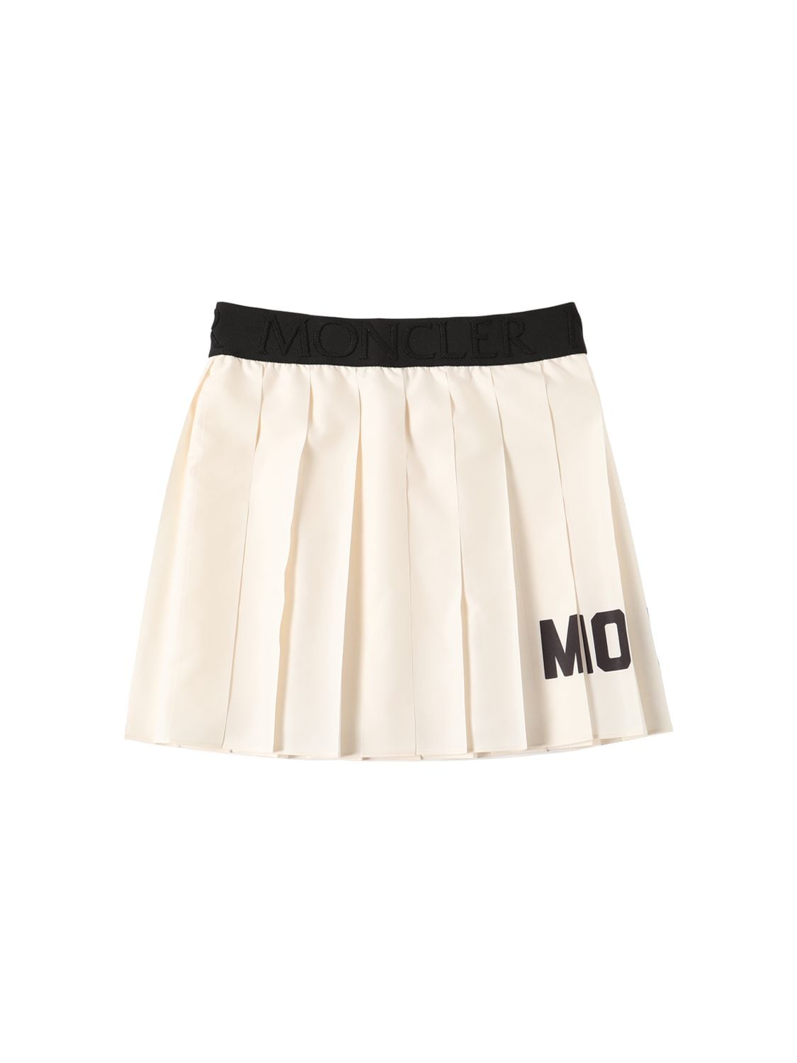 Shop Moncler Tech Taffeta Skirt In White