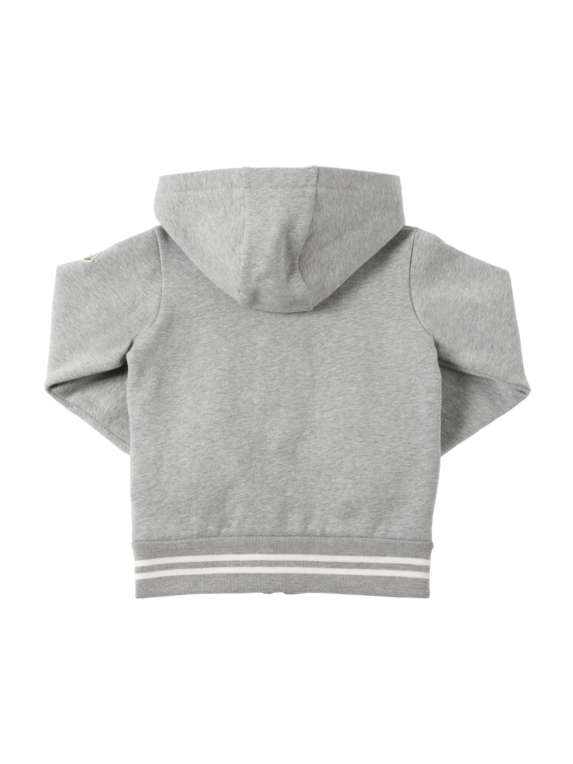 Shop Moncler Brushed Cotton Hoodie & Sweatpants In Grey