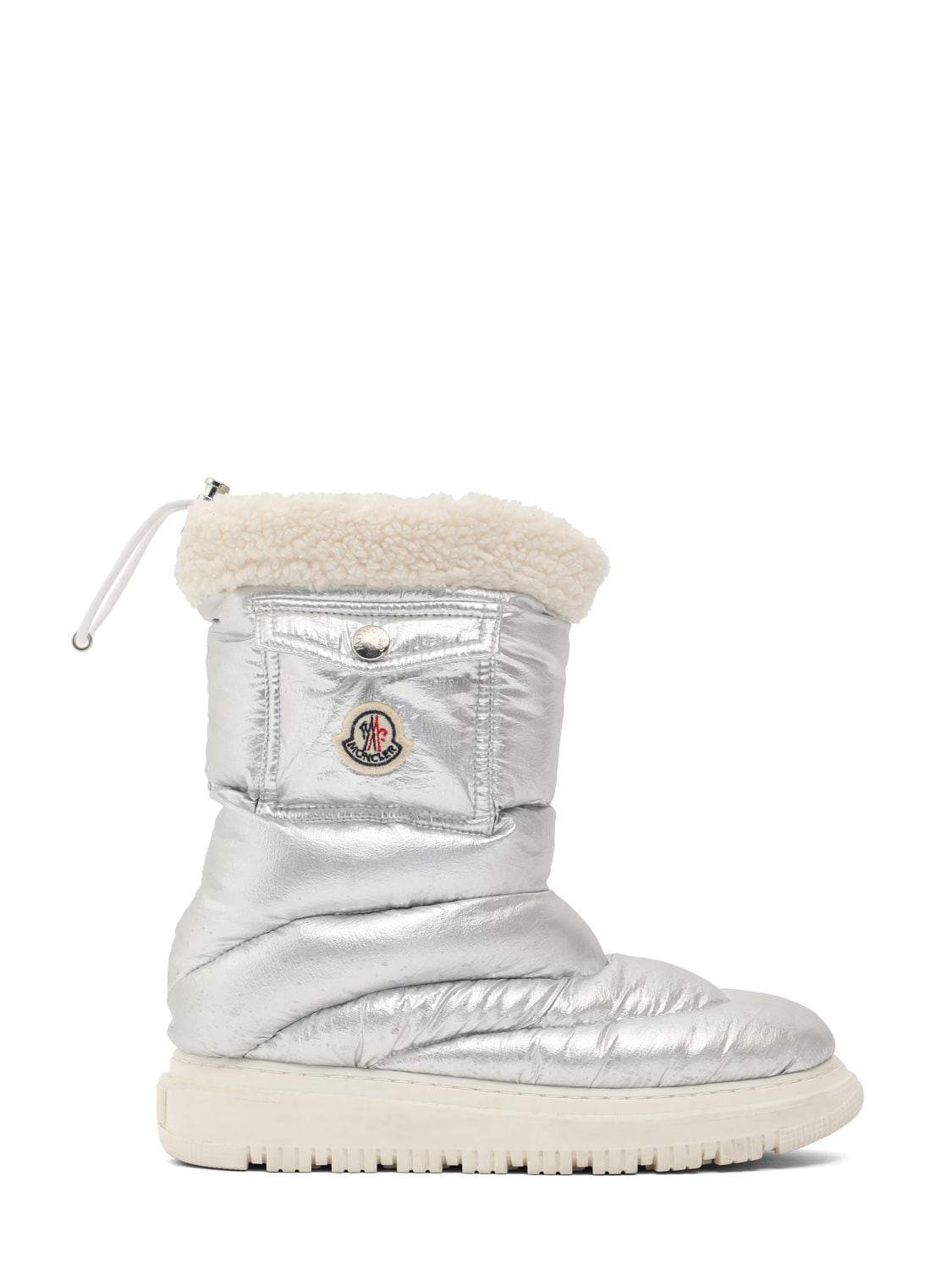 Moncler Kids' Petit Gaia Pocket Snow Boots In Silver