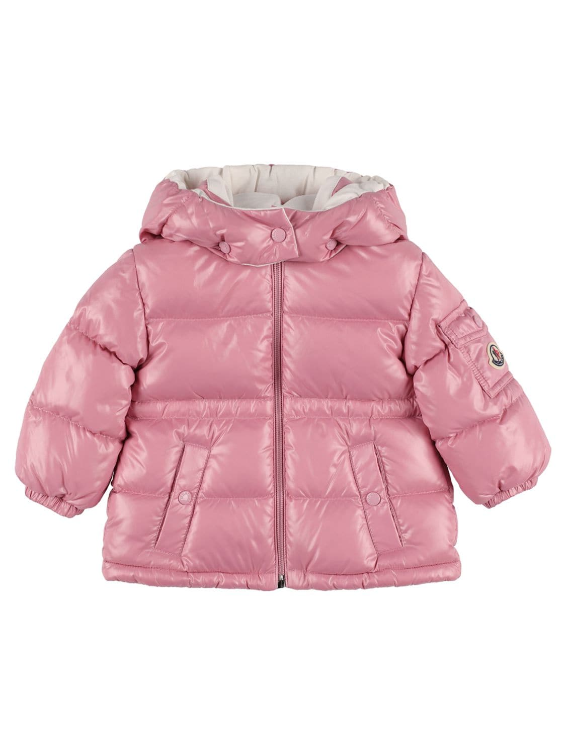 Moncler Babies' Maire Nylon Laqué Down Jacket In Dark Pink