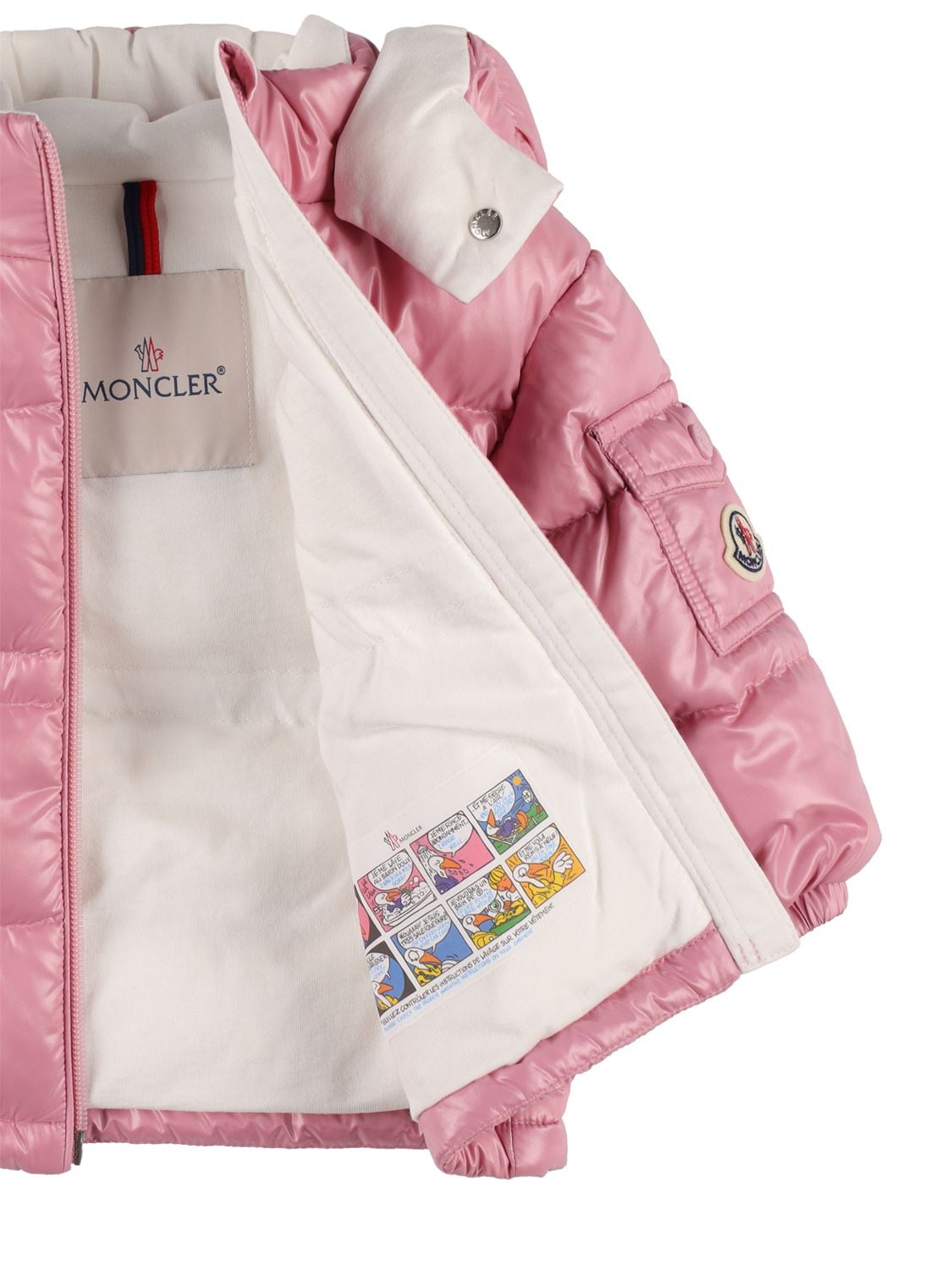 Shop Moncler Maire Nylon Laqué Down Jacket In Dark Pink