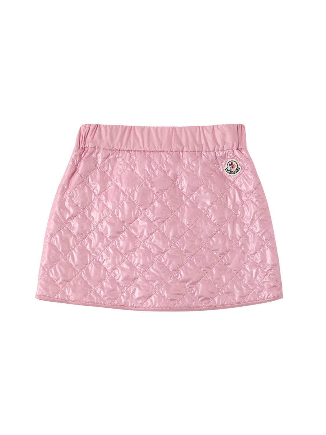 Shop Moncler Quilted Skirt In Medium Pink