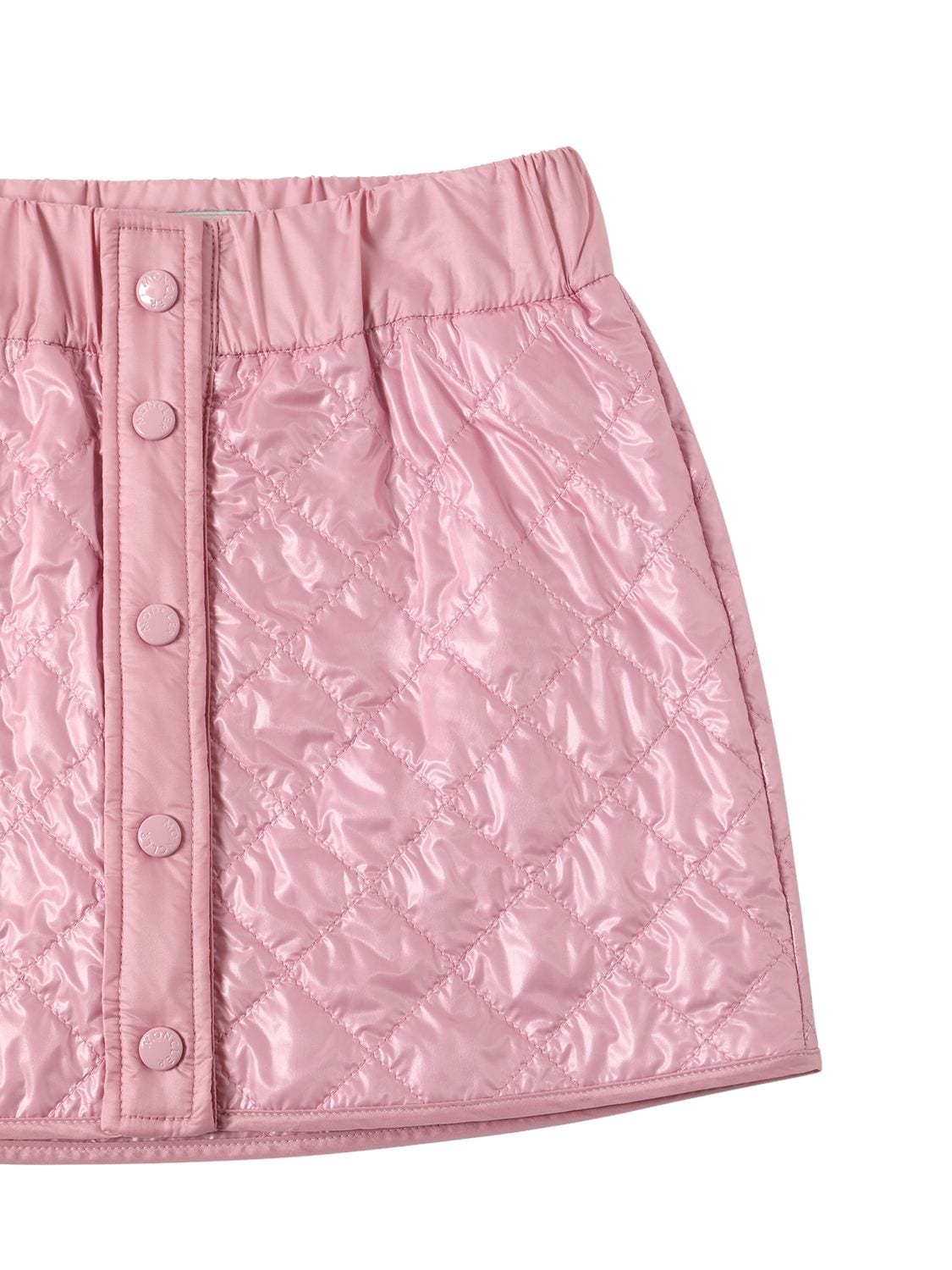 Shop Moncler Quilted Skirt In Medium Pink