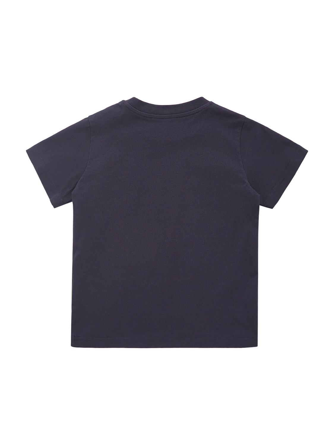 Shop Moncler Cotton Jersey T-shirt In Navy