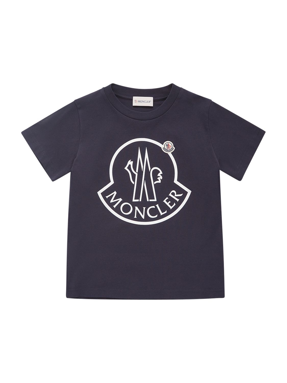 Moncler Kids' Cotton Jersey T-shirt In Navy