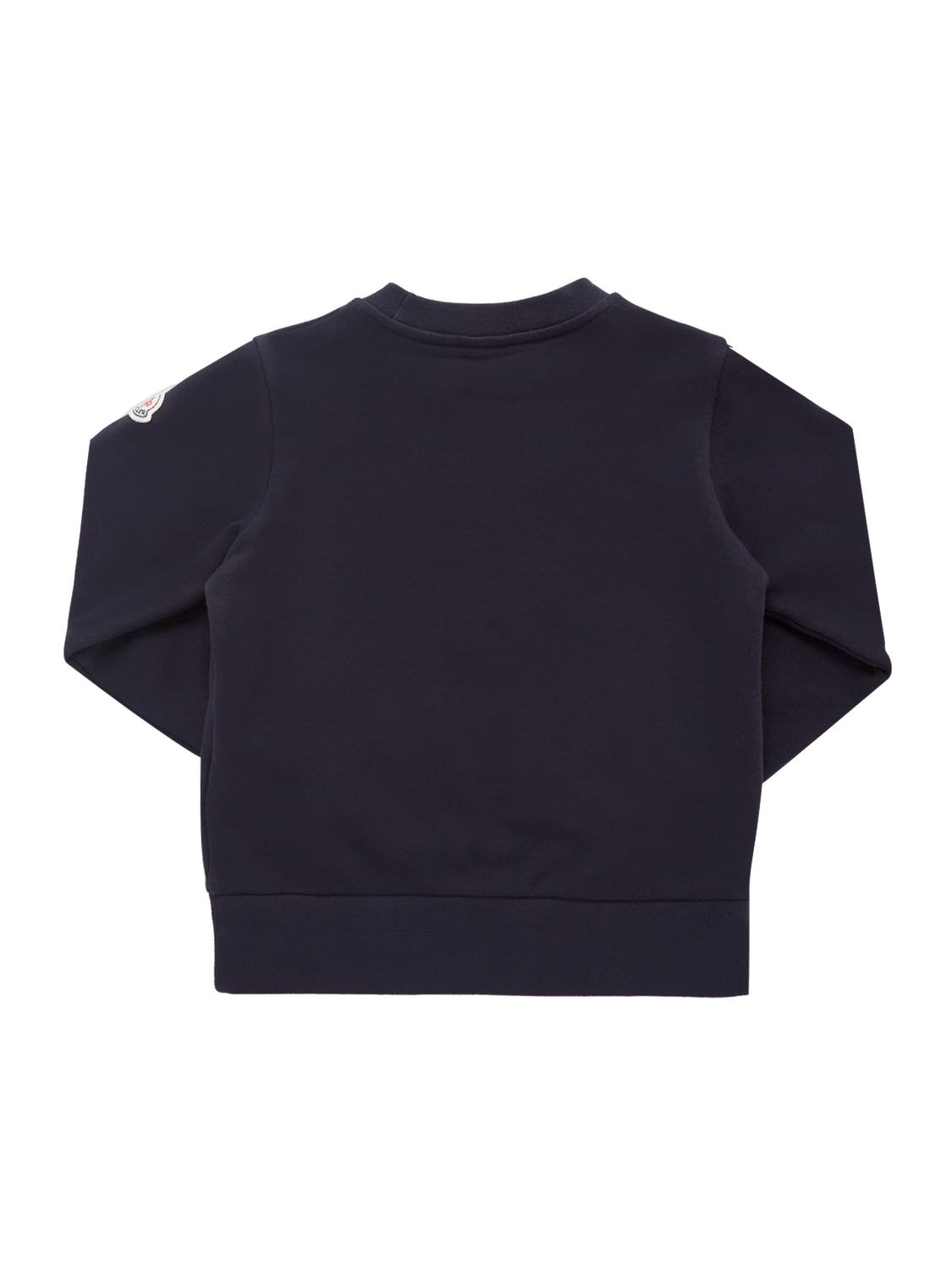 Shop Moncler Brushed Cotton Sweatshirt In Navy