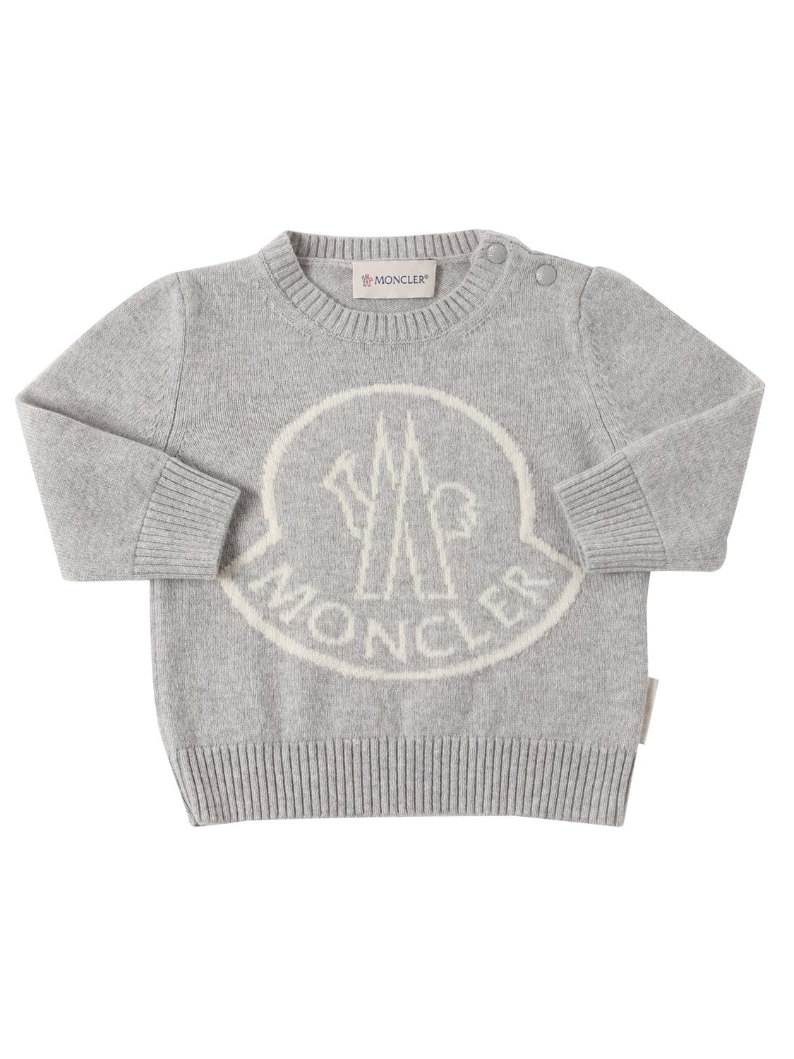 Moncler Kids' Wool & Cashmere Jumper In Grey